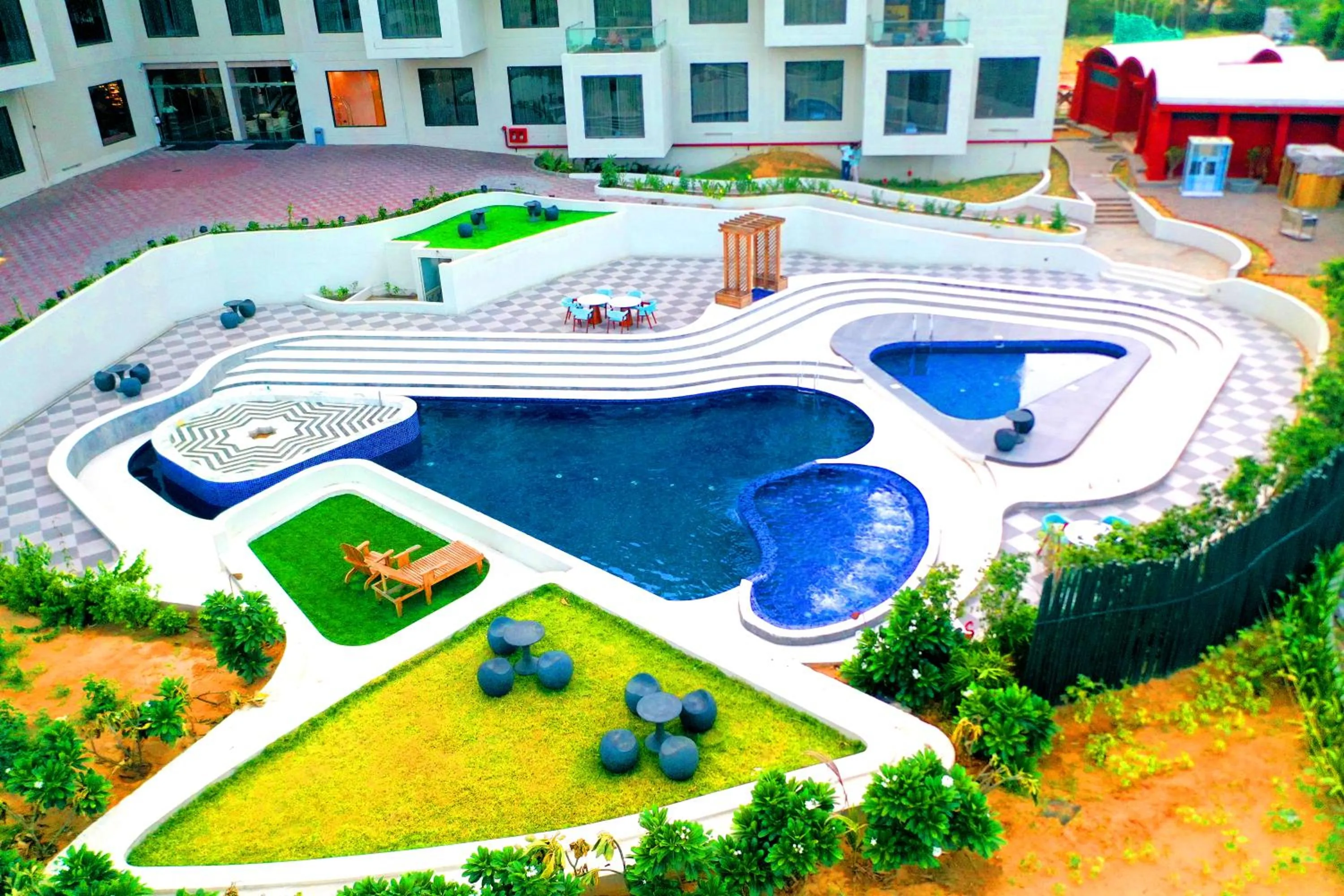 Pool view in The Nest Luxury Resort