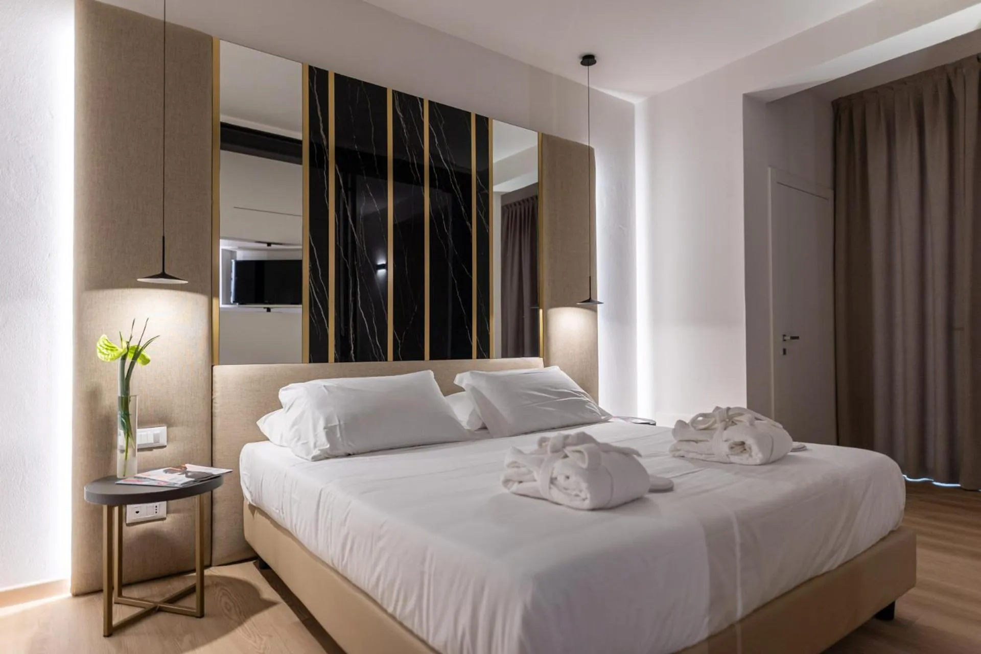 Bedroom, Bed in Hotel Terme Milano