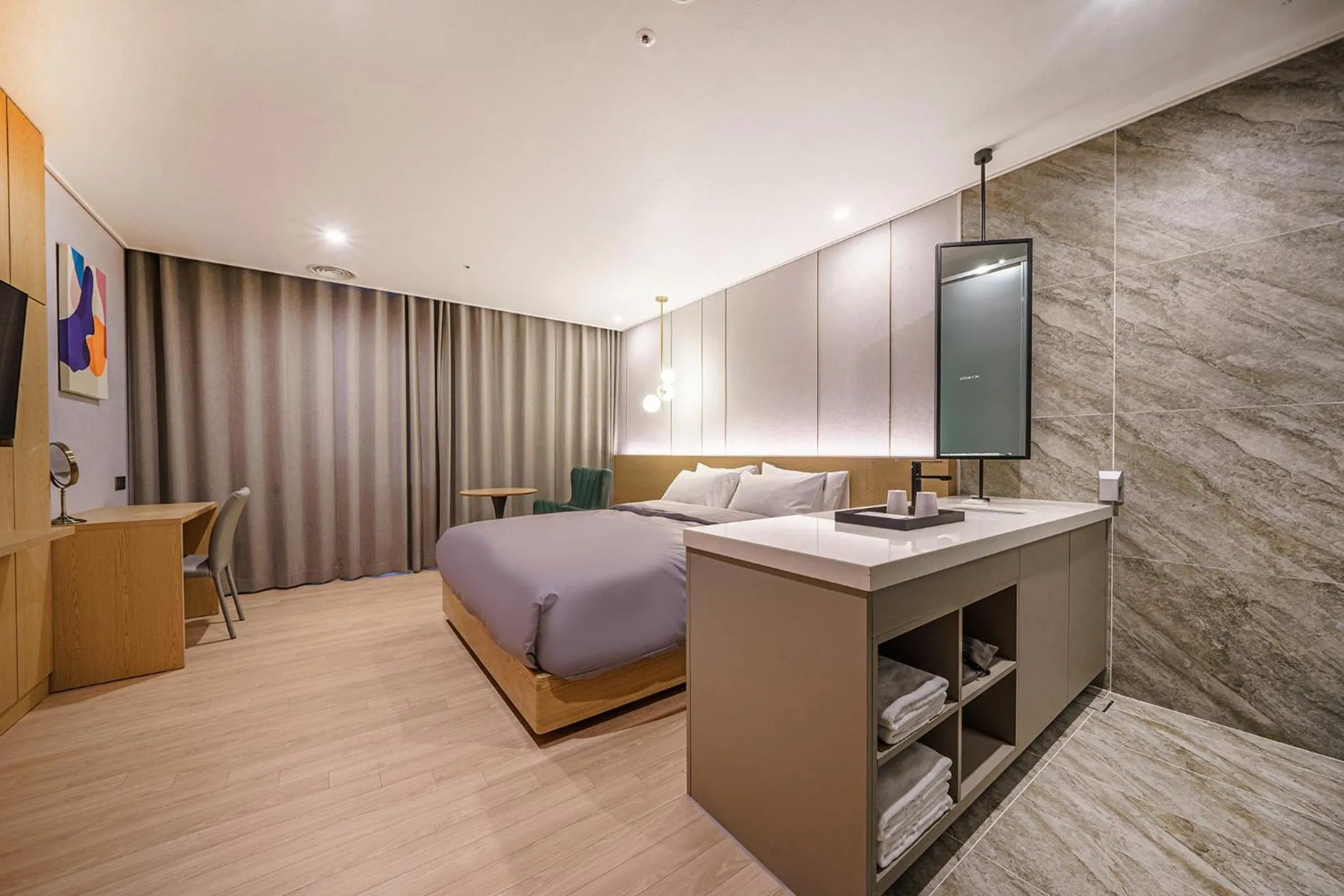 Photo of the whole room, Bed in Act Hotel