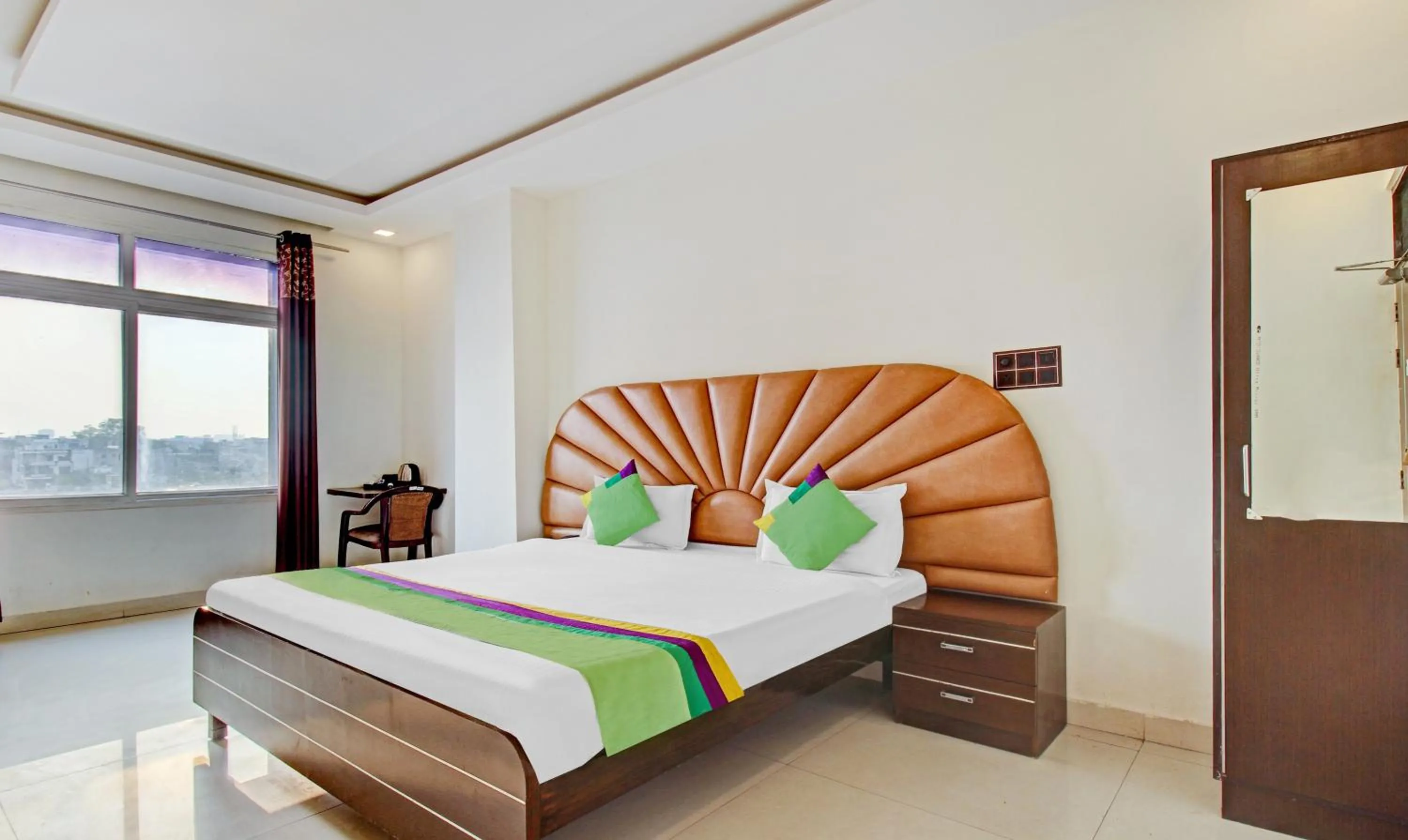 Bedroom, Bed in Treebo Silver Grand