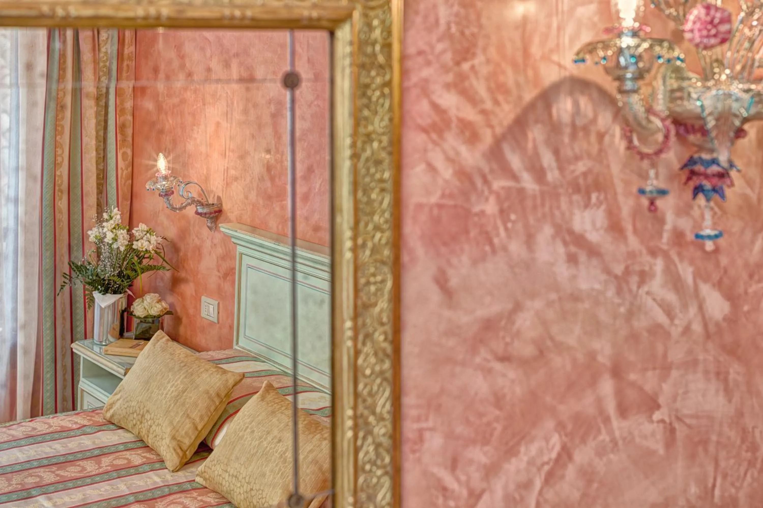 Decorative detail, Bed in Hotel Firenze