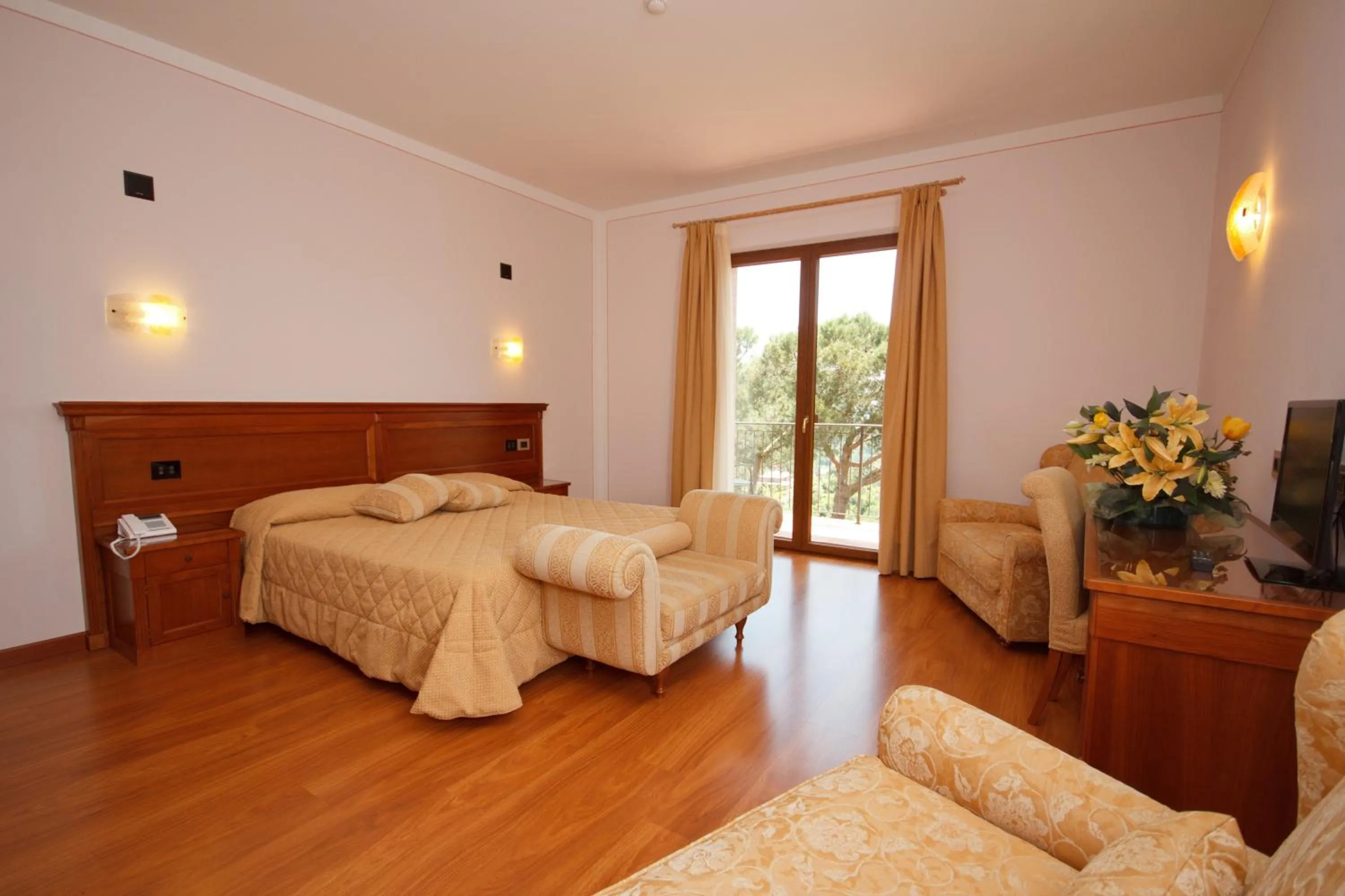 Bed in Hotel Panoramic Montepulciano