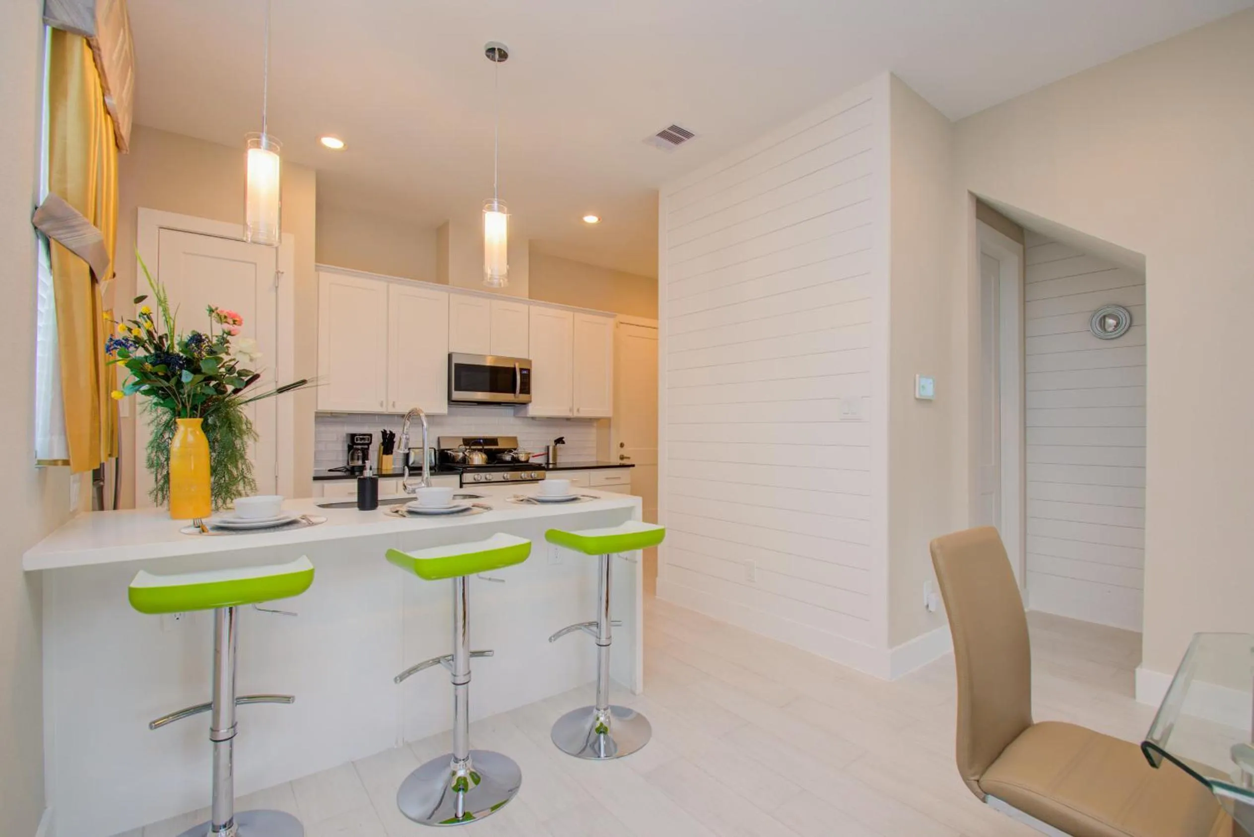 Seating area in Elegant East Downtown House Houston TX