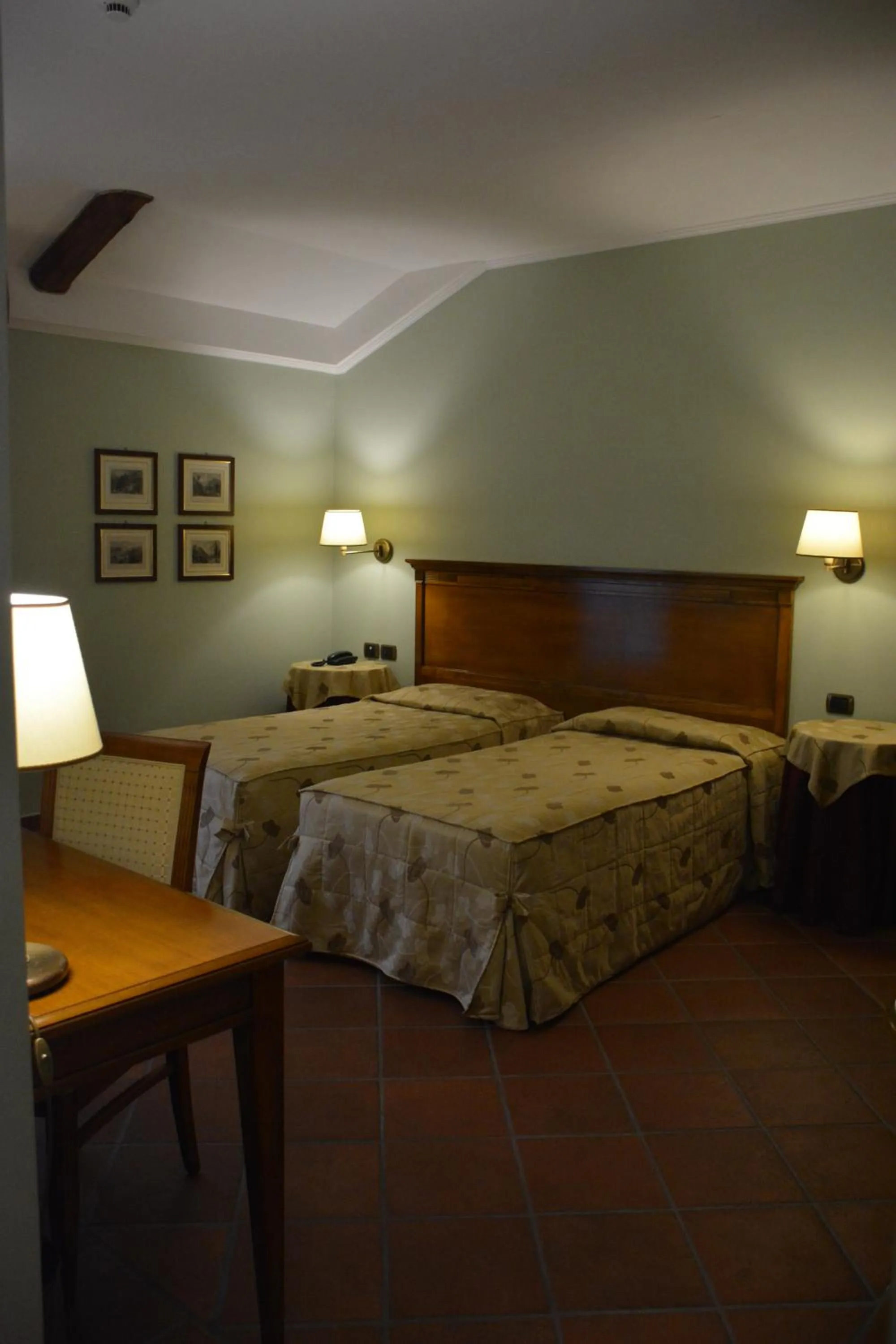 Bed in Romantic Hotel Furno