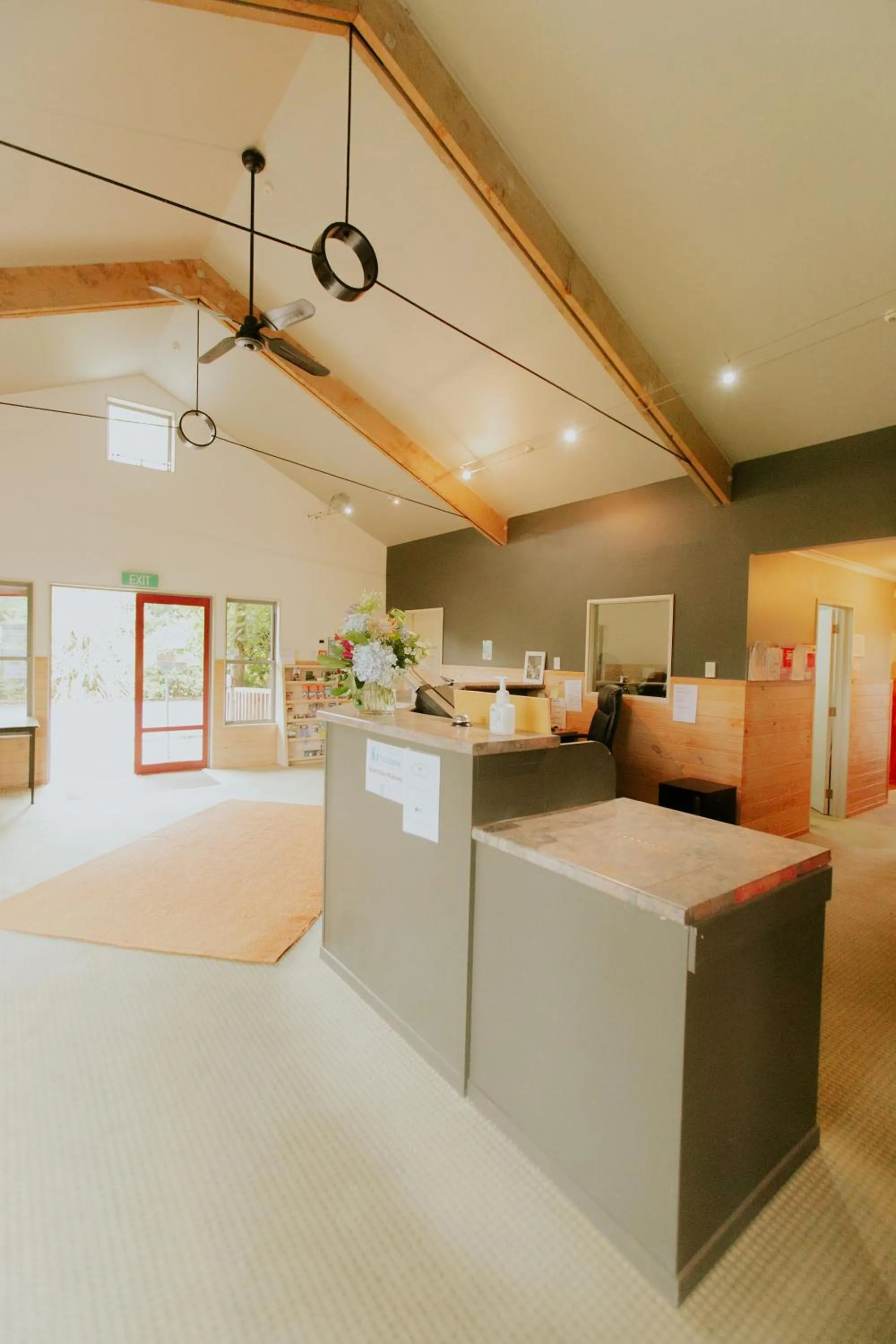 Facade/entrance in Waitomo Village Chalets home of Kiwipaka