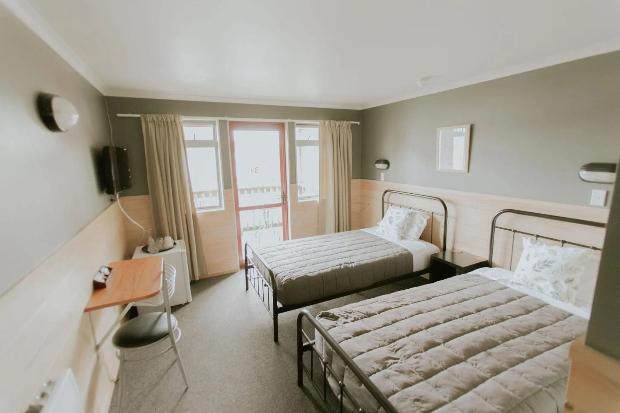 View (from property/room), Bed in Waitomo Village Chalets home of Kiwipaka