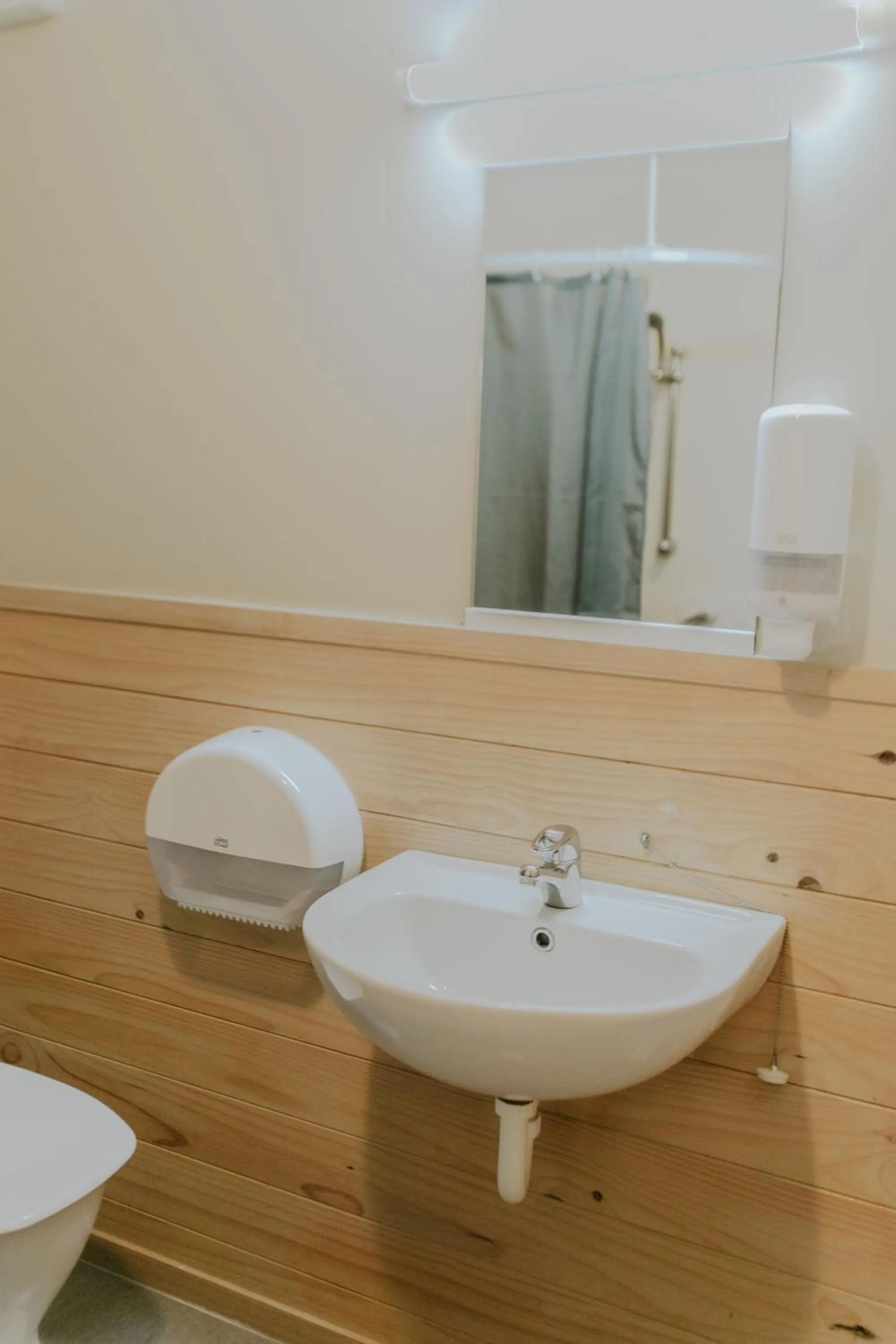 Bathroom in Waitomo Village Chalets home of Kiwipaka