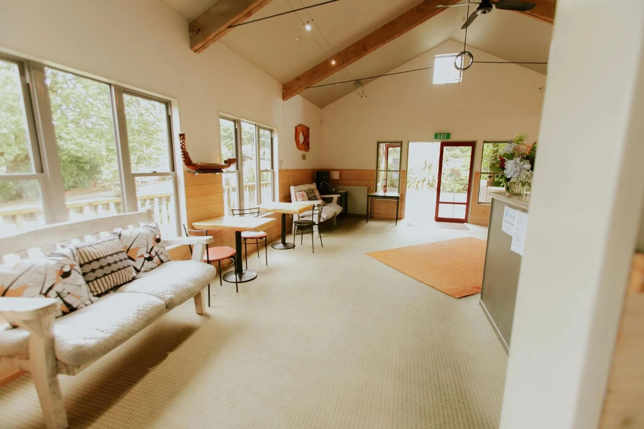 Lobby or reception in Waitomo Village Chalets home of Kiwipaka