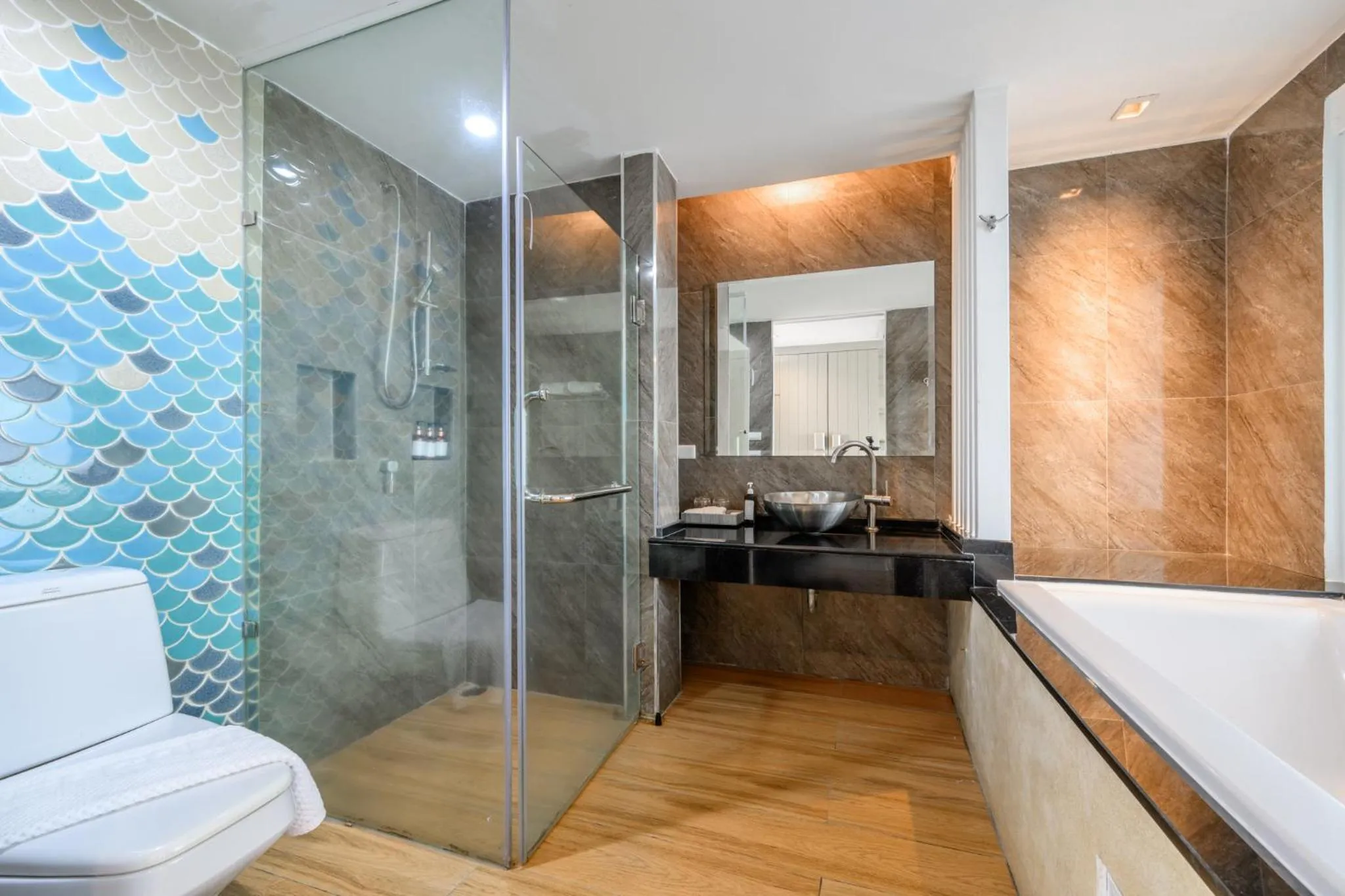 Shower in Andamantra Resort and Villa Phuket