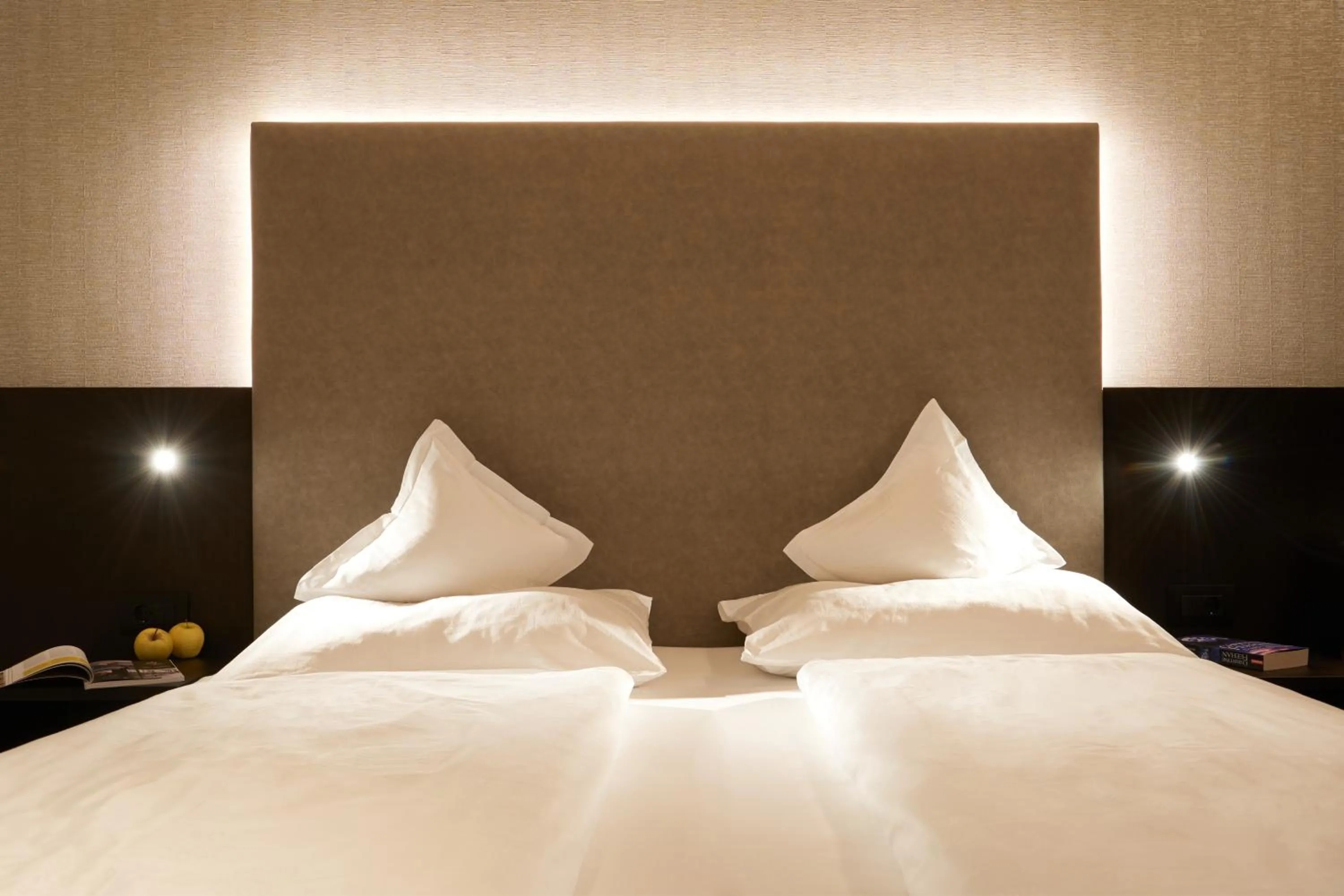 Bed in Hotel Ladurner