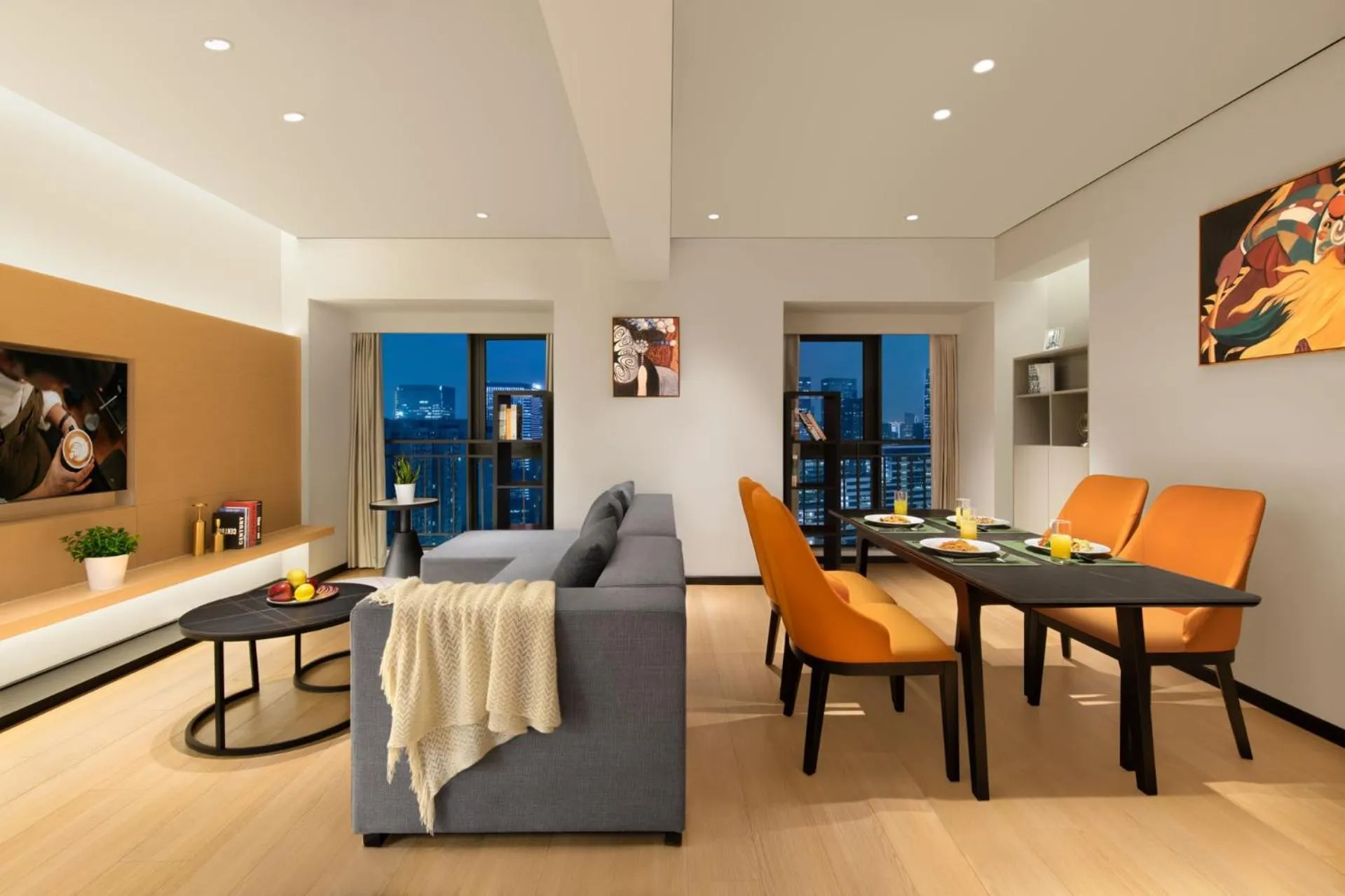 Living room in Citadines Gaoxin Chengdu