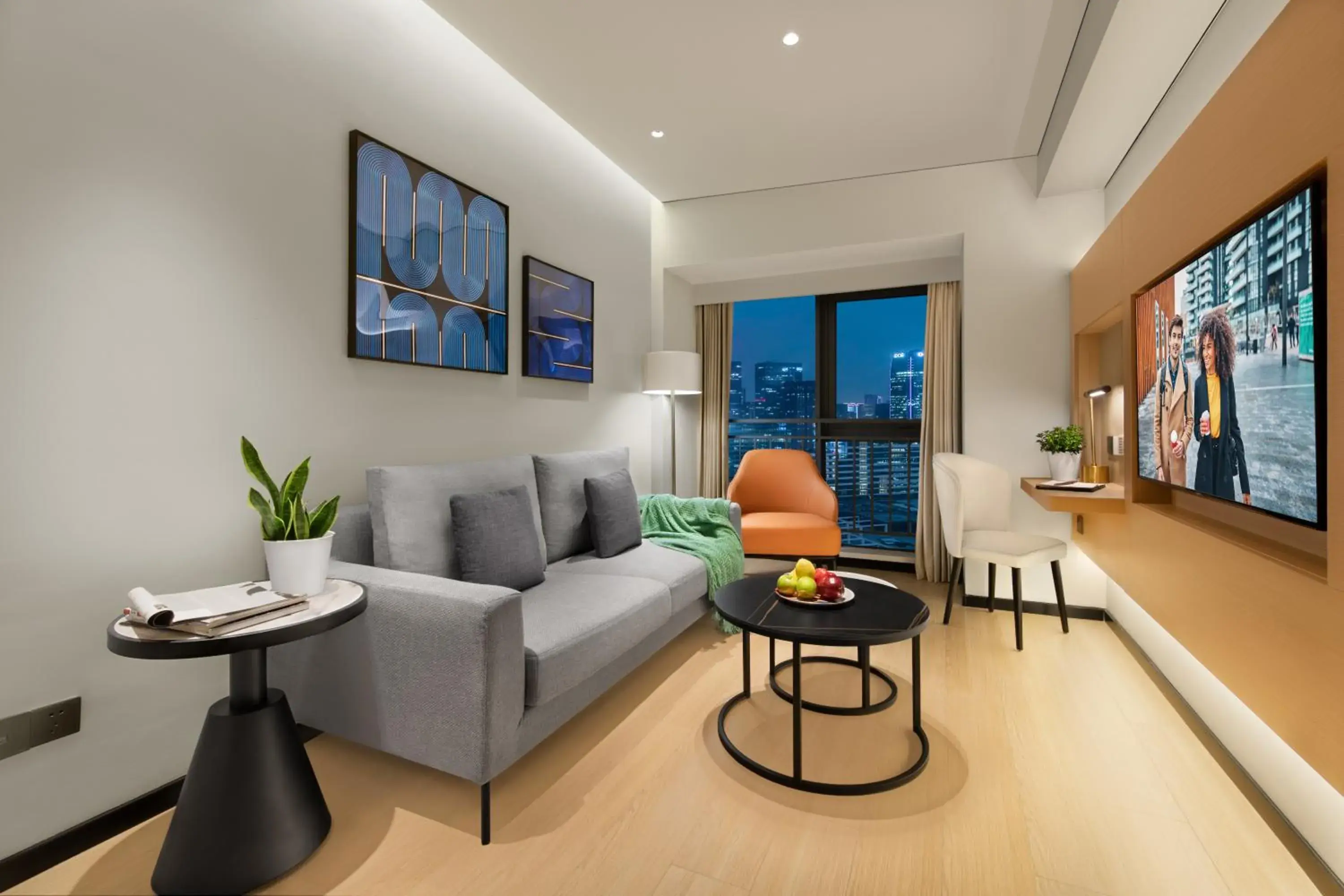 Living room in Citadines Gaoxin Chengdu Living room in Citadines Gaoxin Chengdu