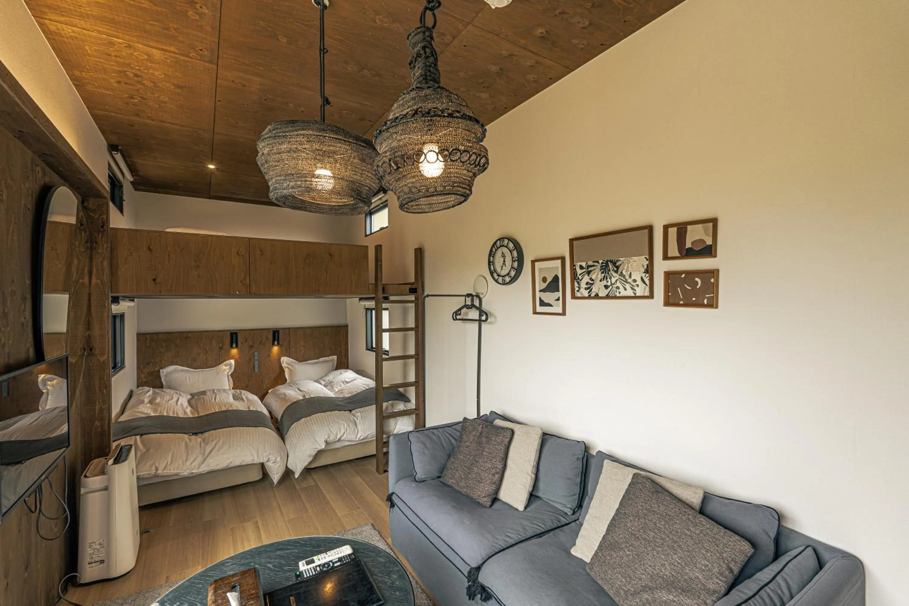 Bed in GLANSTELLA CABIN Fujiyamanakako