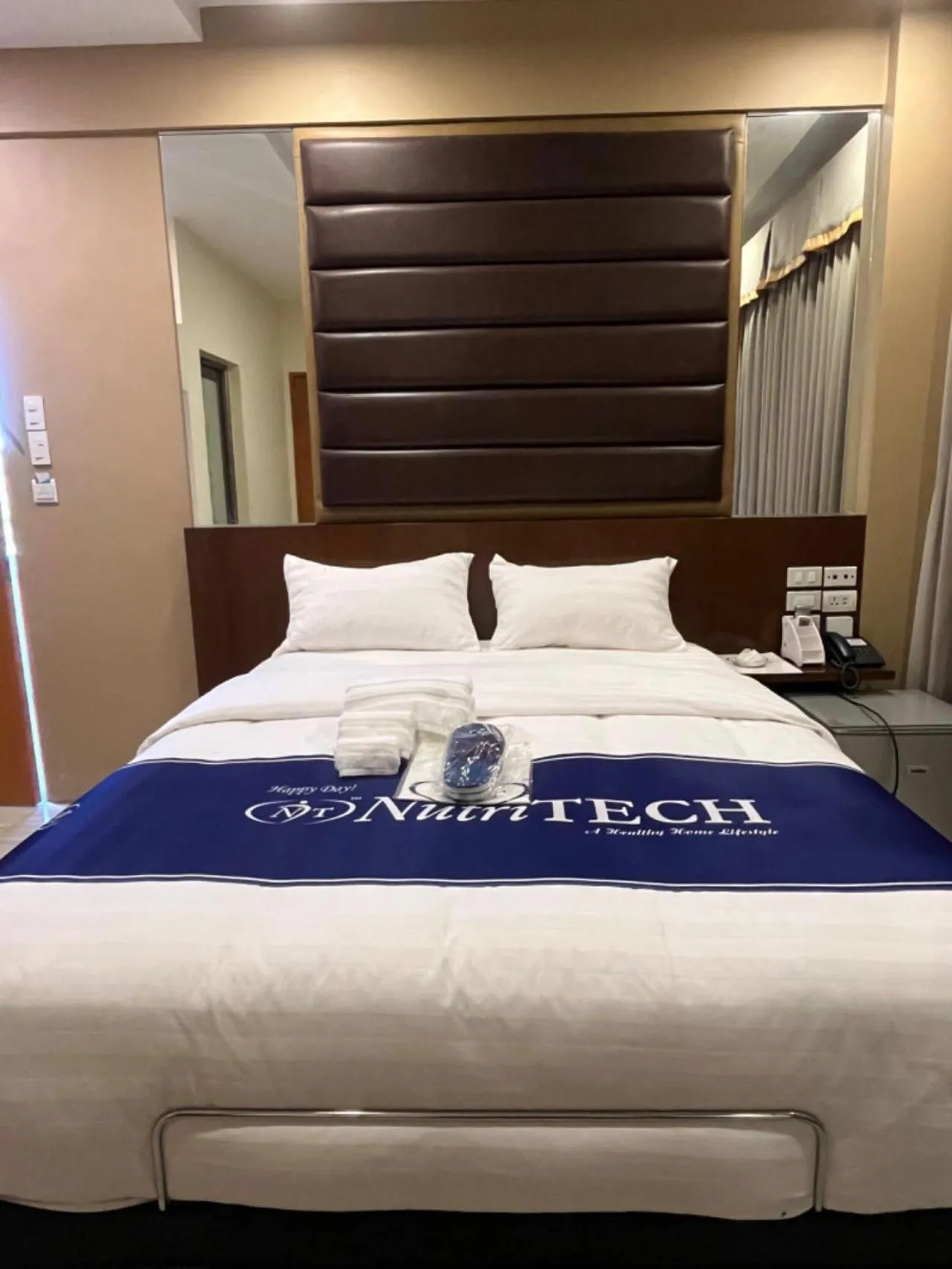 Bed in NutriTECH Hotels & Events