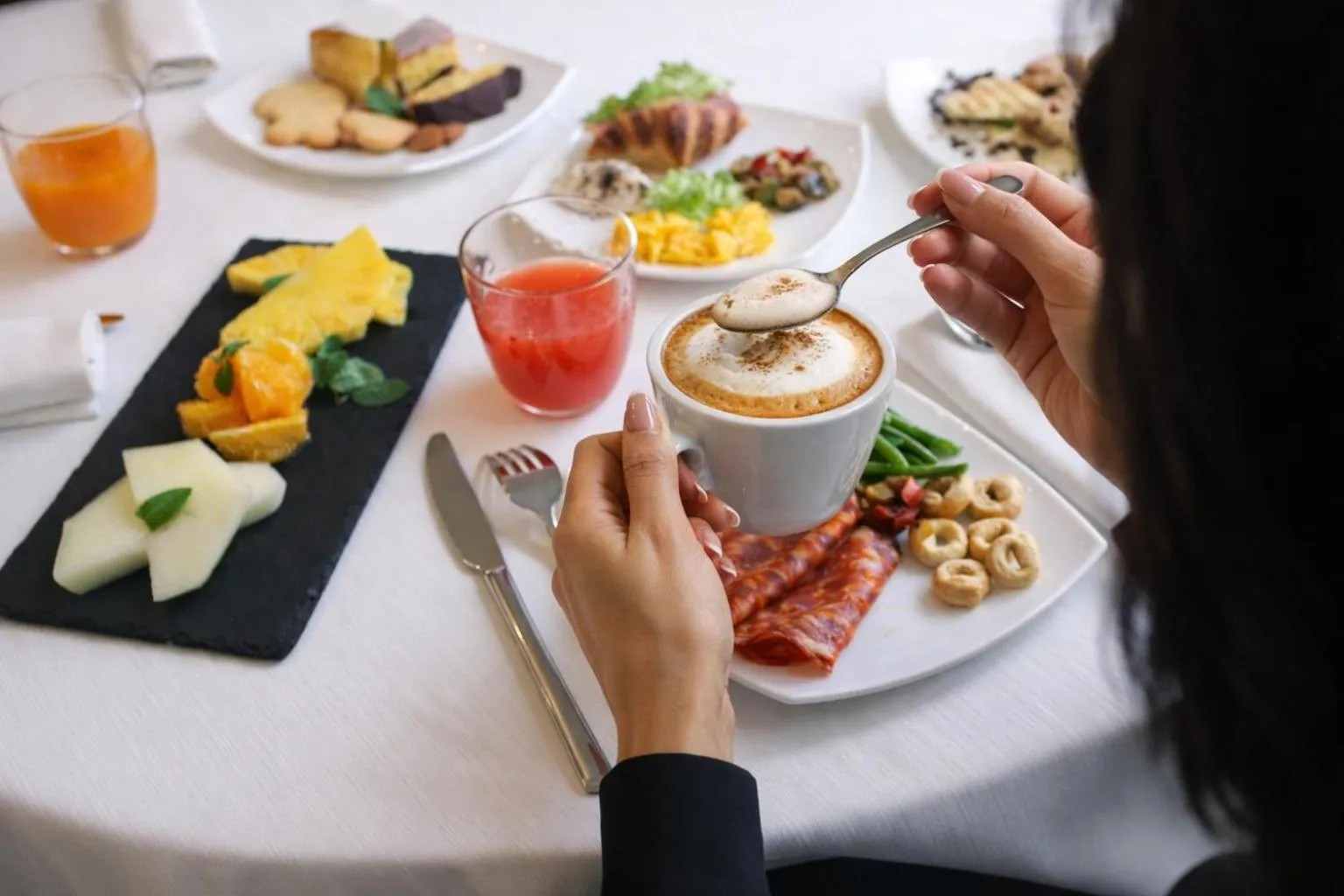 Italian breakfast in Phi Hotel Ambra