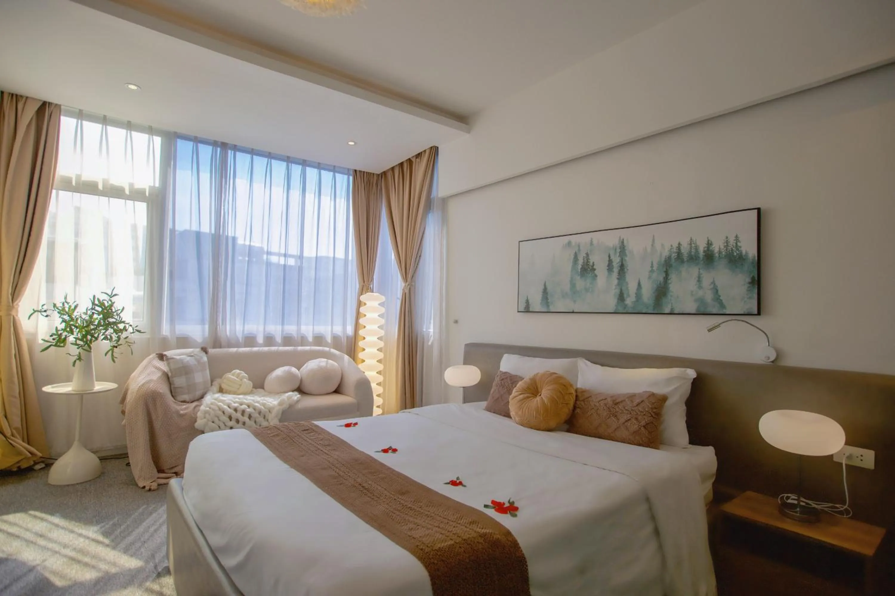 Photo of the whole room, Bed in Keypad Hotel - 28 Dịch Vọng Hậu