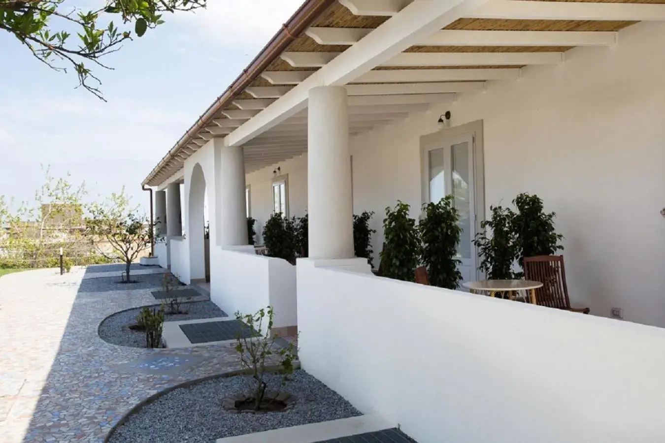 Patio, Property Building in Hotel Tritone Lipari