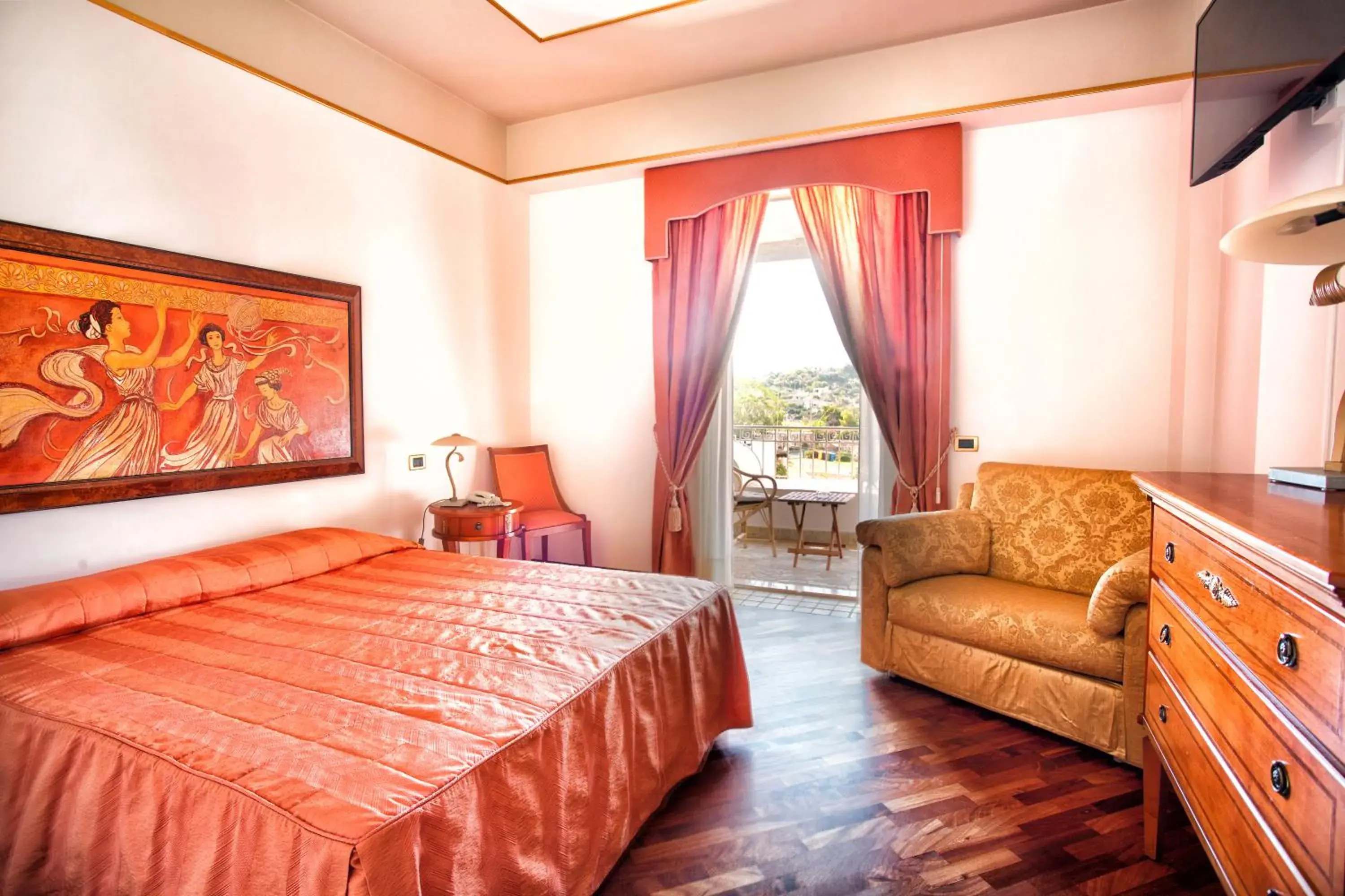 Bedroom, Bed in Hotel Tritone Lipari