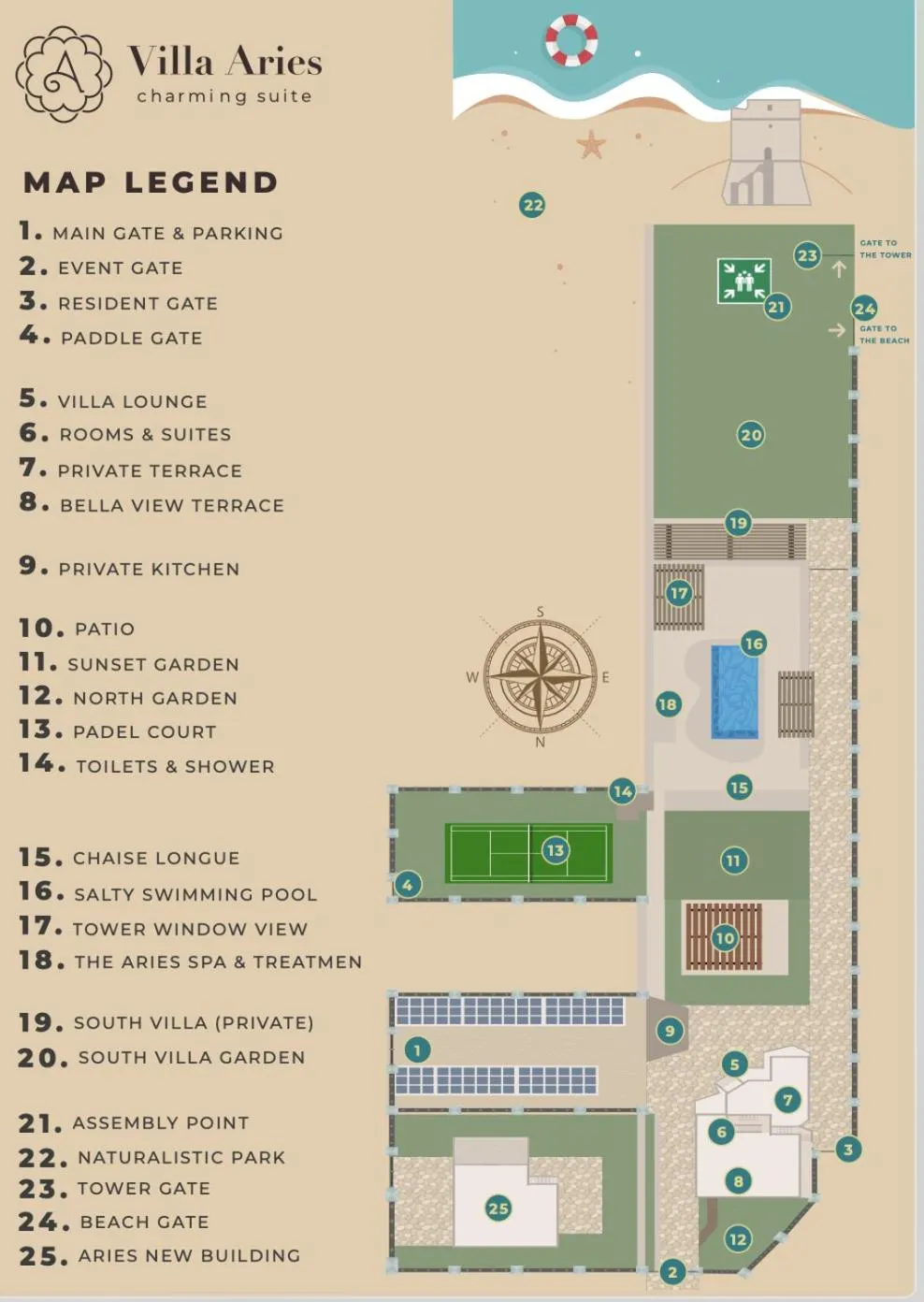 Floor plan in Villa Aries - Rural Chic Experience