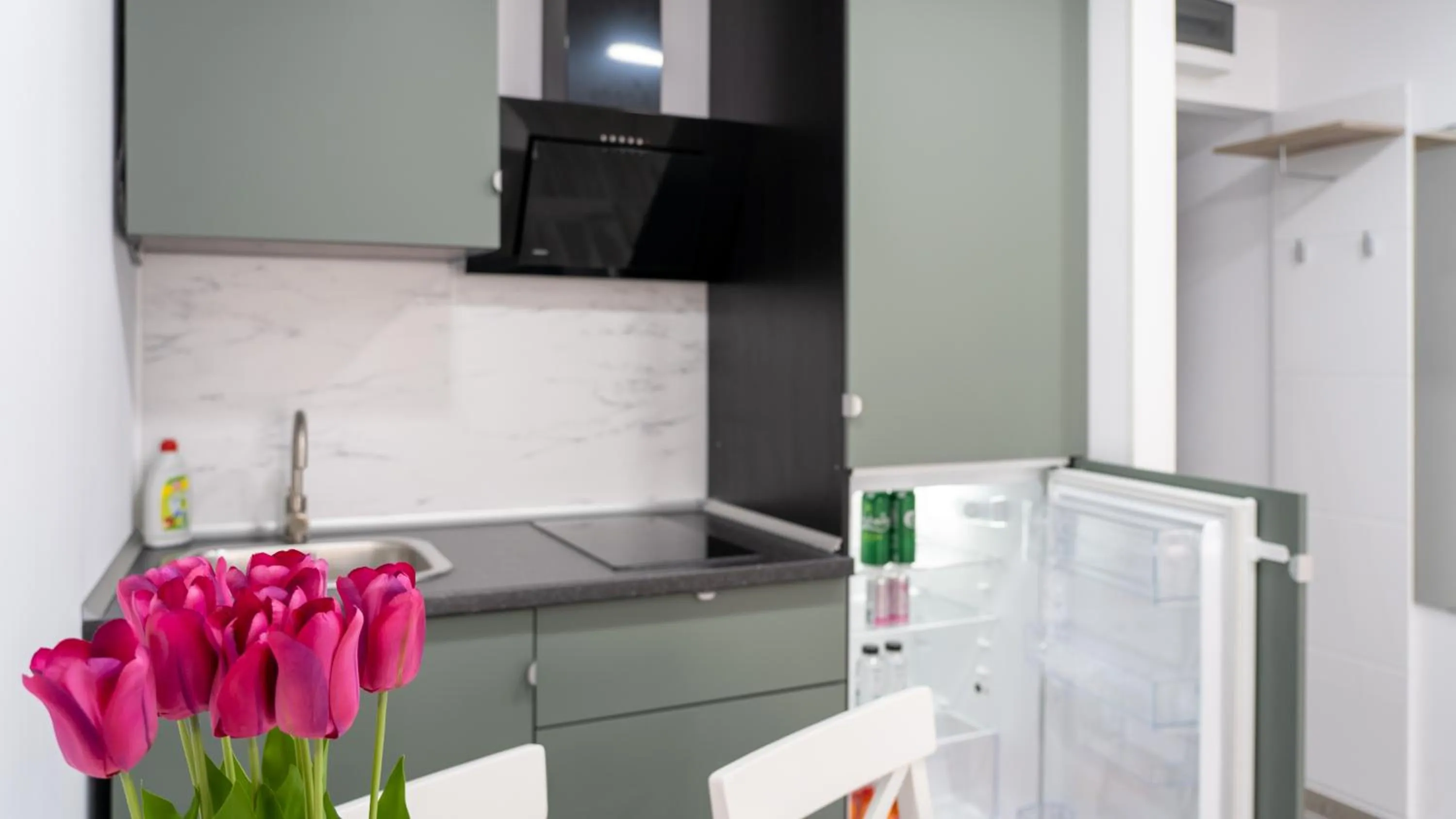 oven in Sea View Apartments Olimp - Avenue Hotels