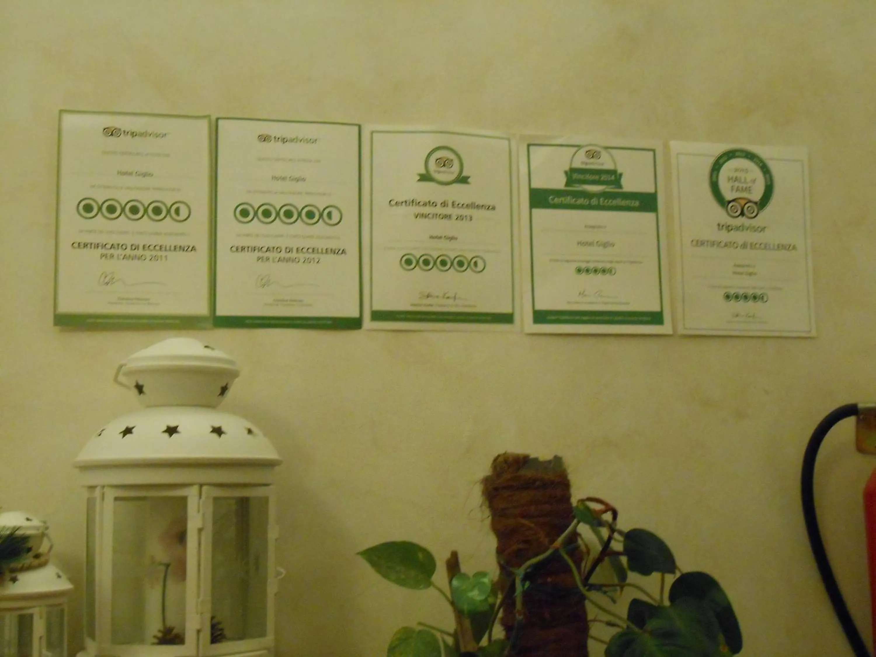 Certificate/Award in Hotel Giglio