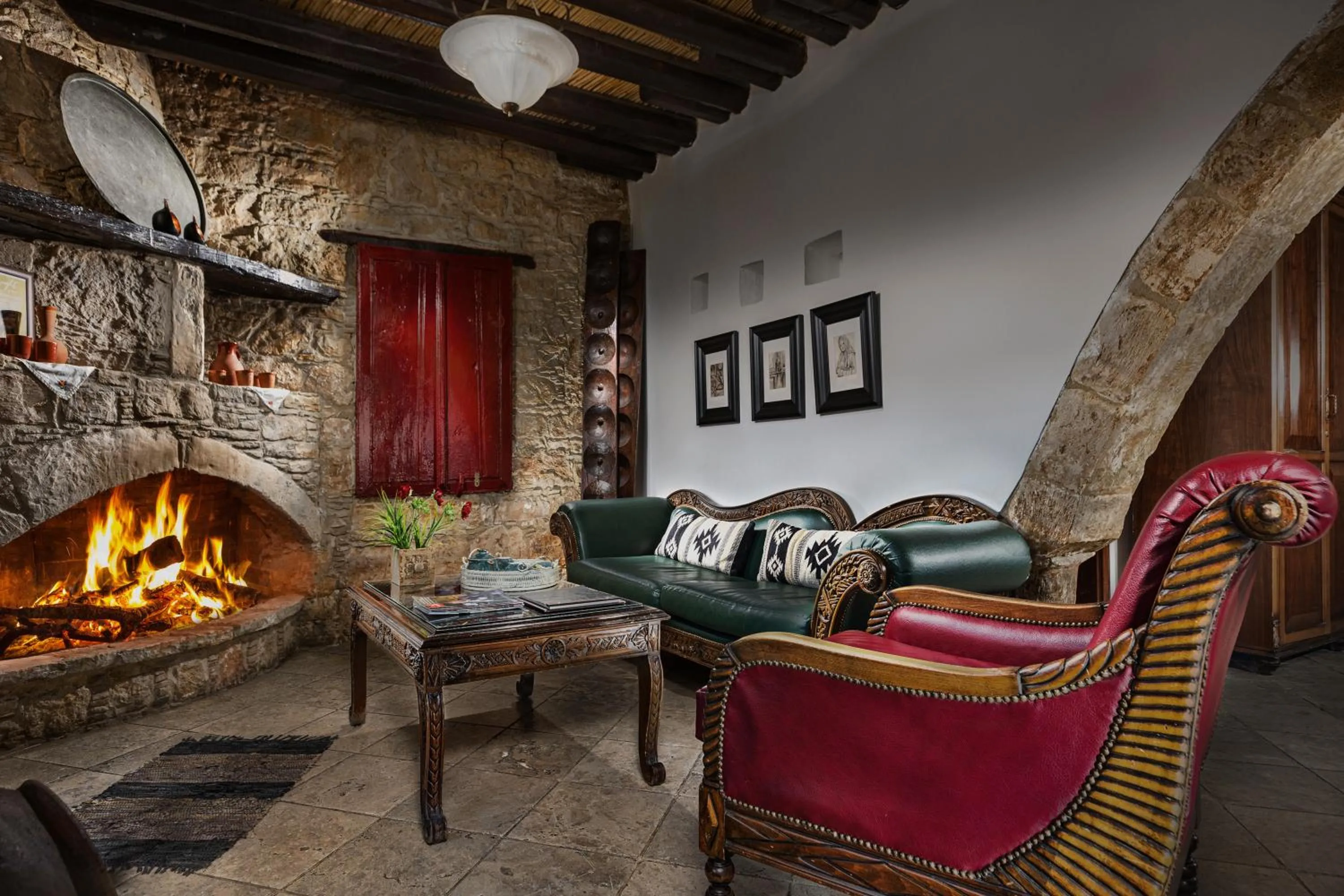 Living room in Oinoessa Traditional Boutique Guest Houses