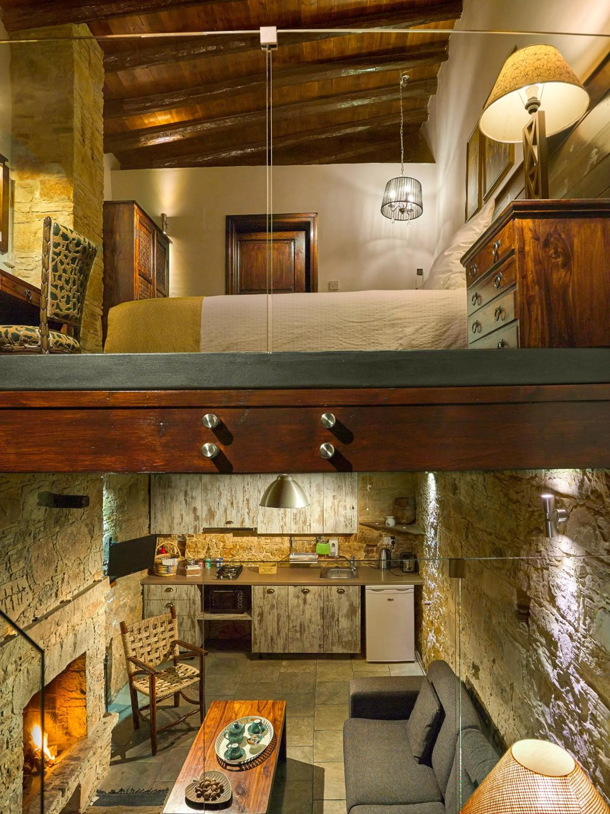 Bed in Oinoessa Traditional Boutique Guest Houses