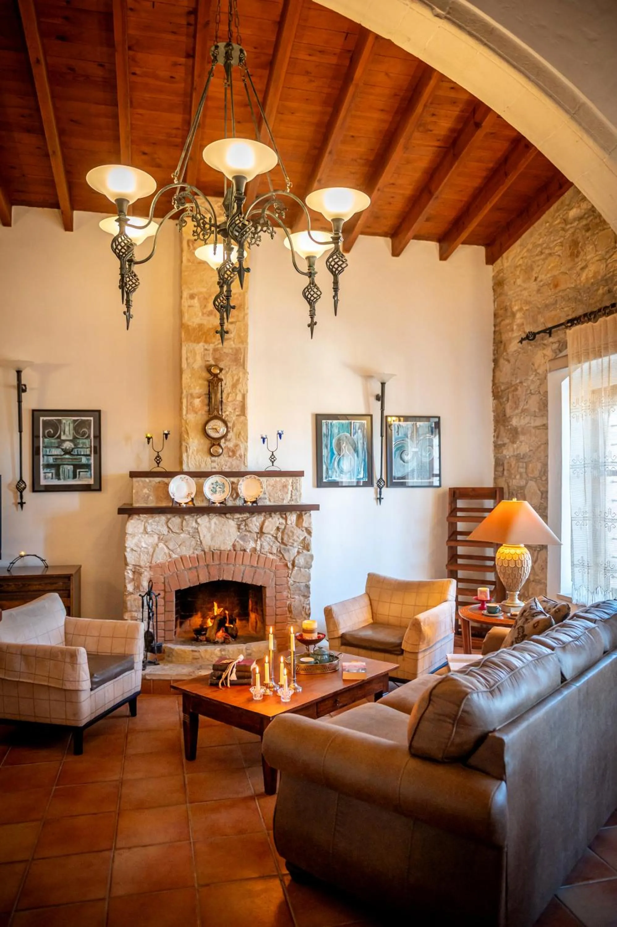 Seating area in Oinoessa Traditional Boutique Guest Houses