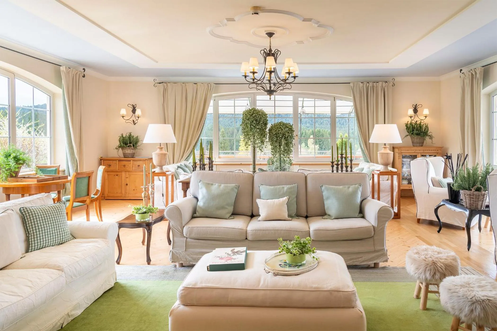 Living room in Villa Bonomo Charme Hotel