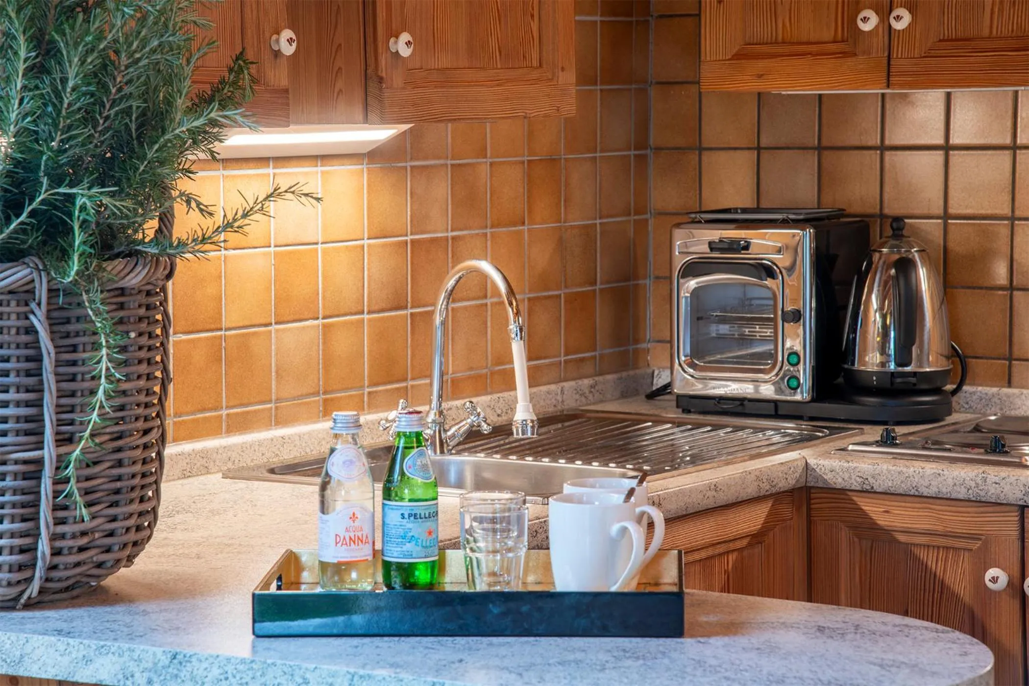 Kitchen or kitchenette in Villa Bonomo Charme Hotel