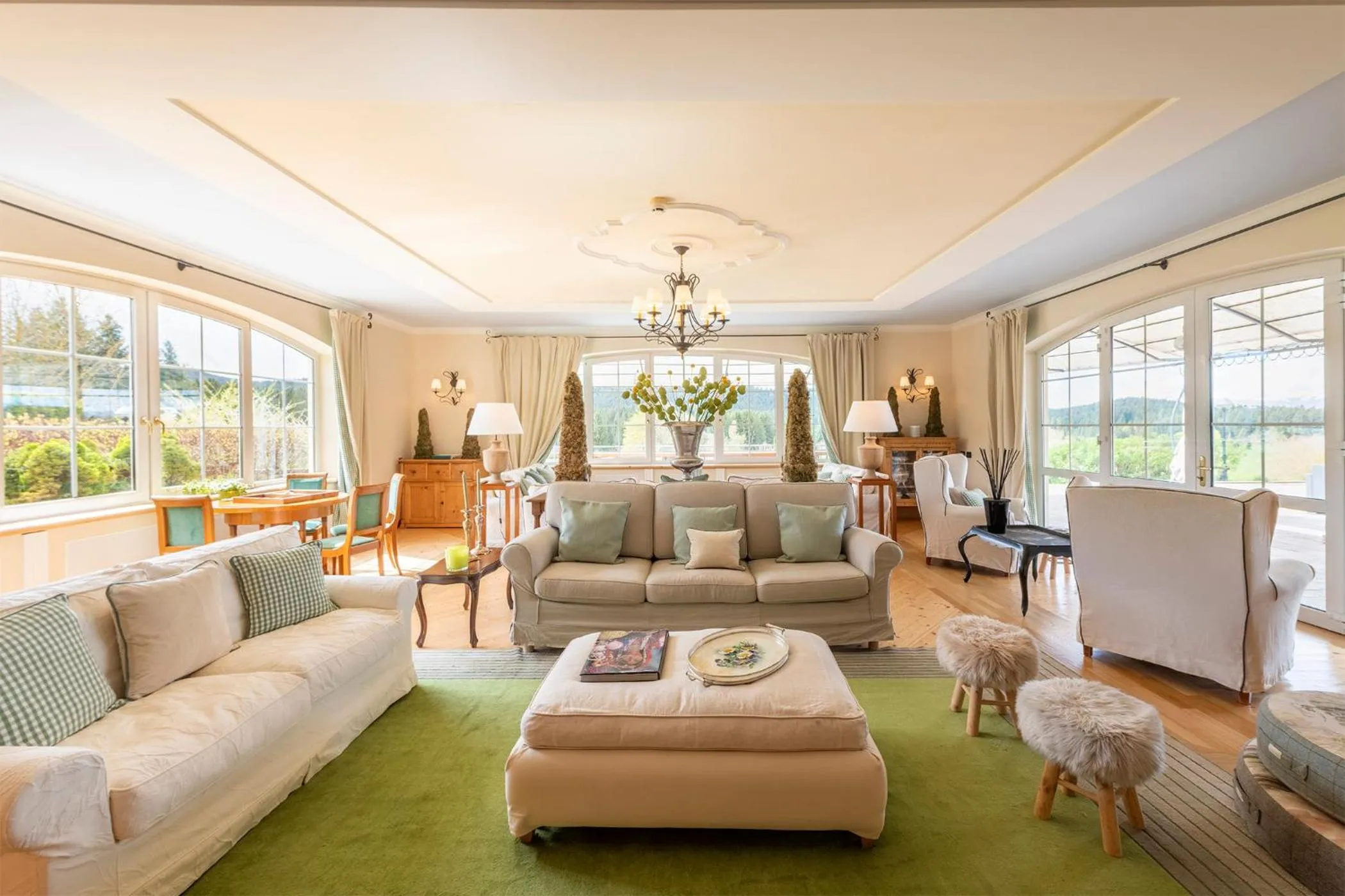 Living room in Villa Bonomo Charme Hotel