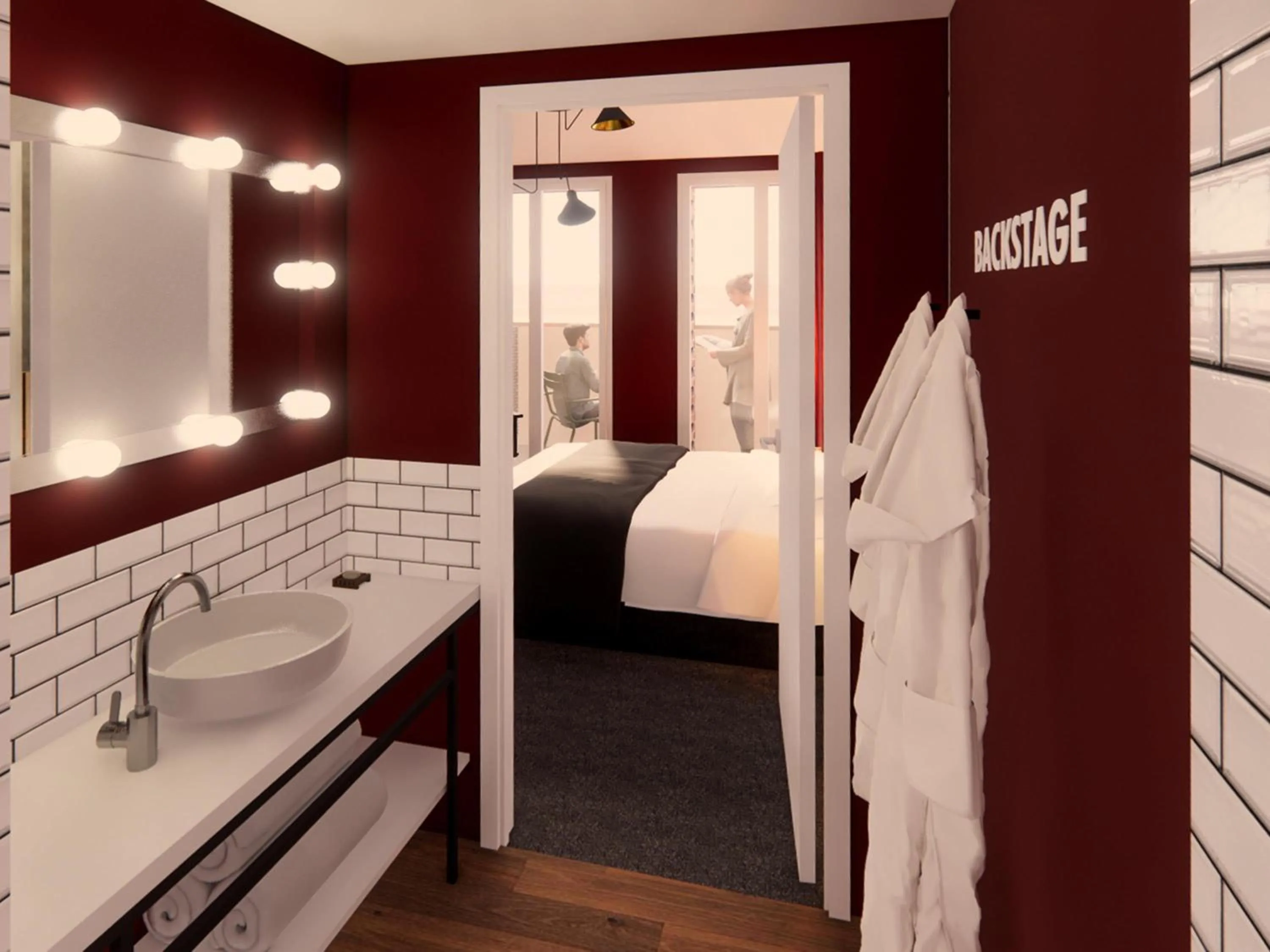 Bedroom, Bed in ibis Styles Lens Centre Gare