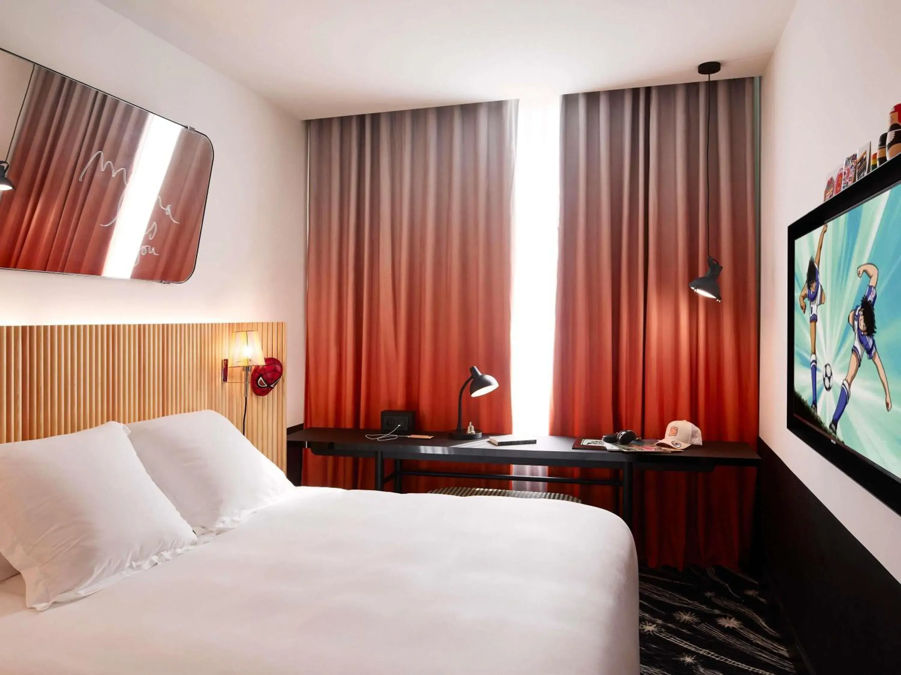 Bedroom, Bed in Mama Shelter Paris La Défense Bedroom, Bed in Mama Shelter Paris La Défense