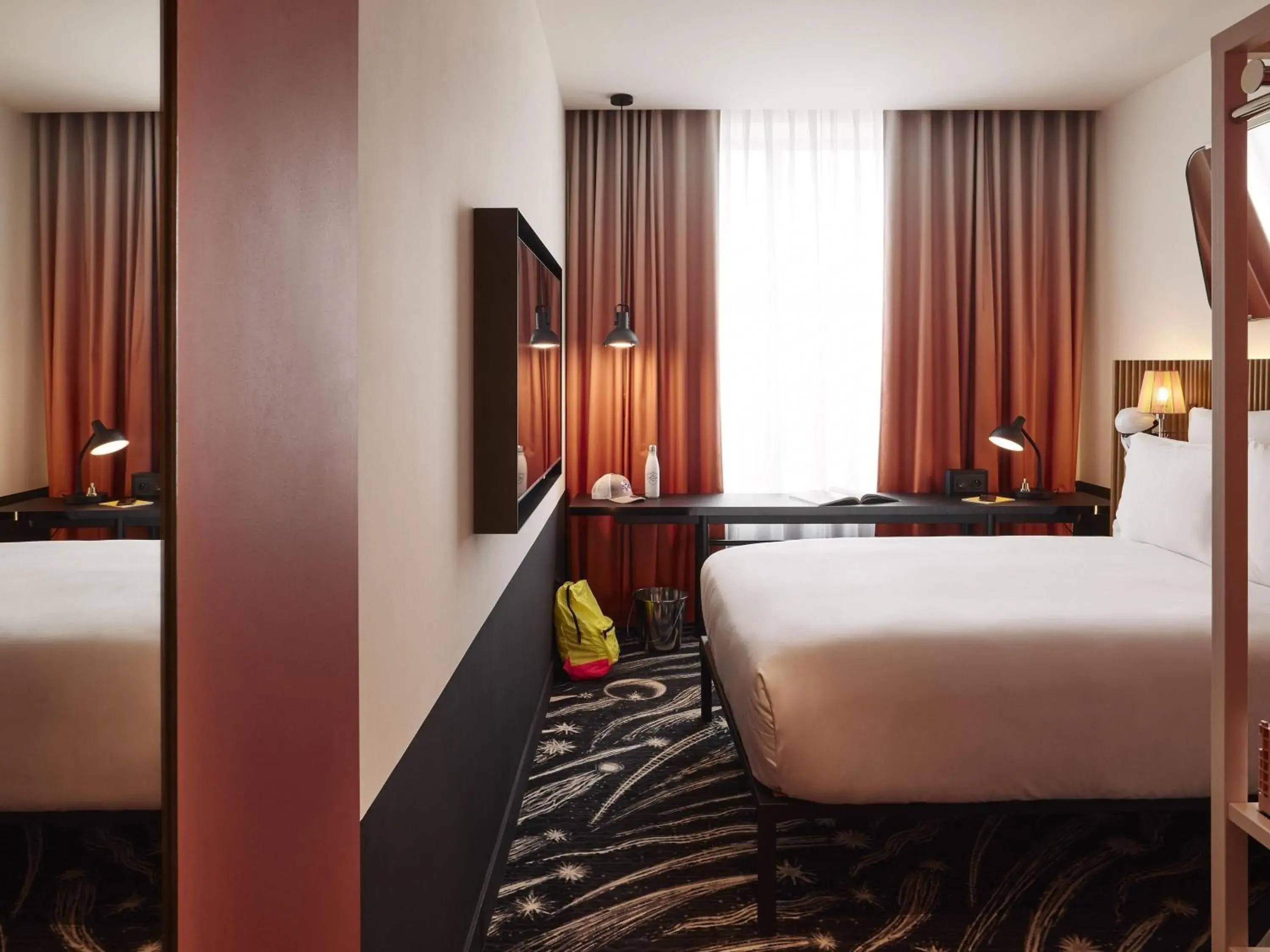 Bedroom, Bed in Mama Shelter Paris La Défense Bedroom, Bed in Mama Shelter Paris La Défense