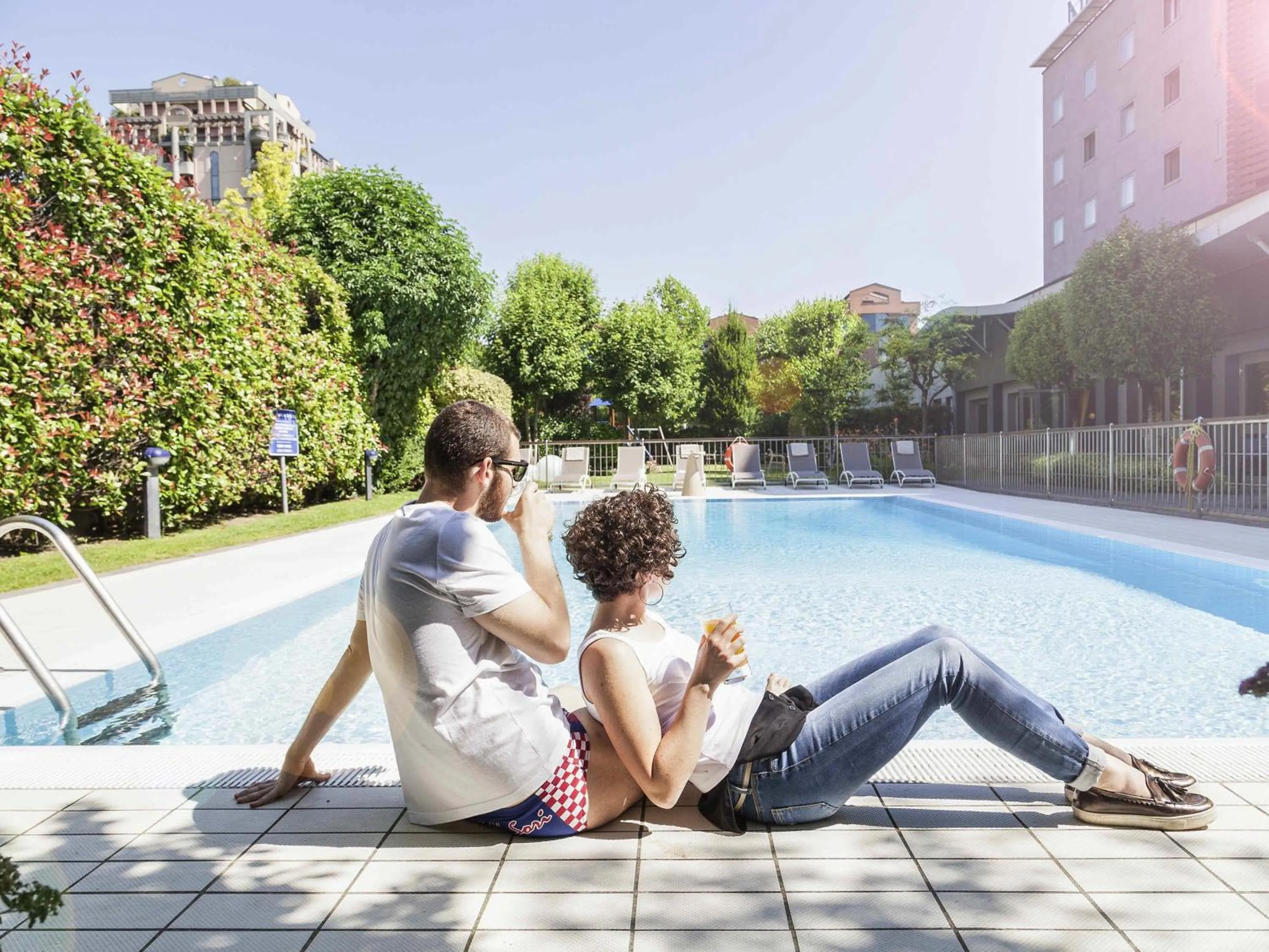 Pool view in Novotel Brescia Due