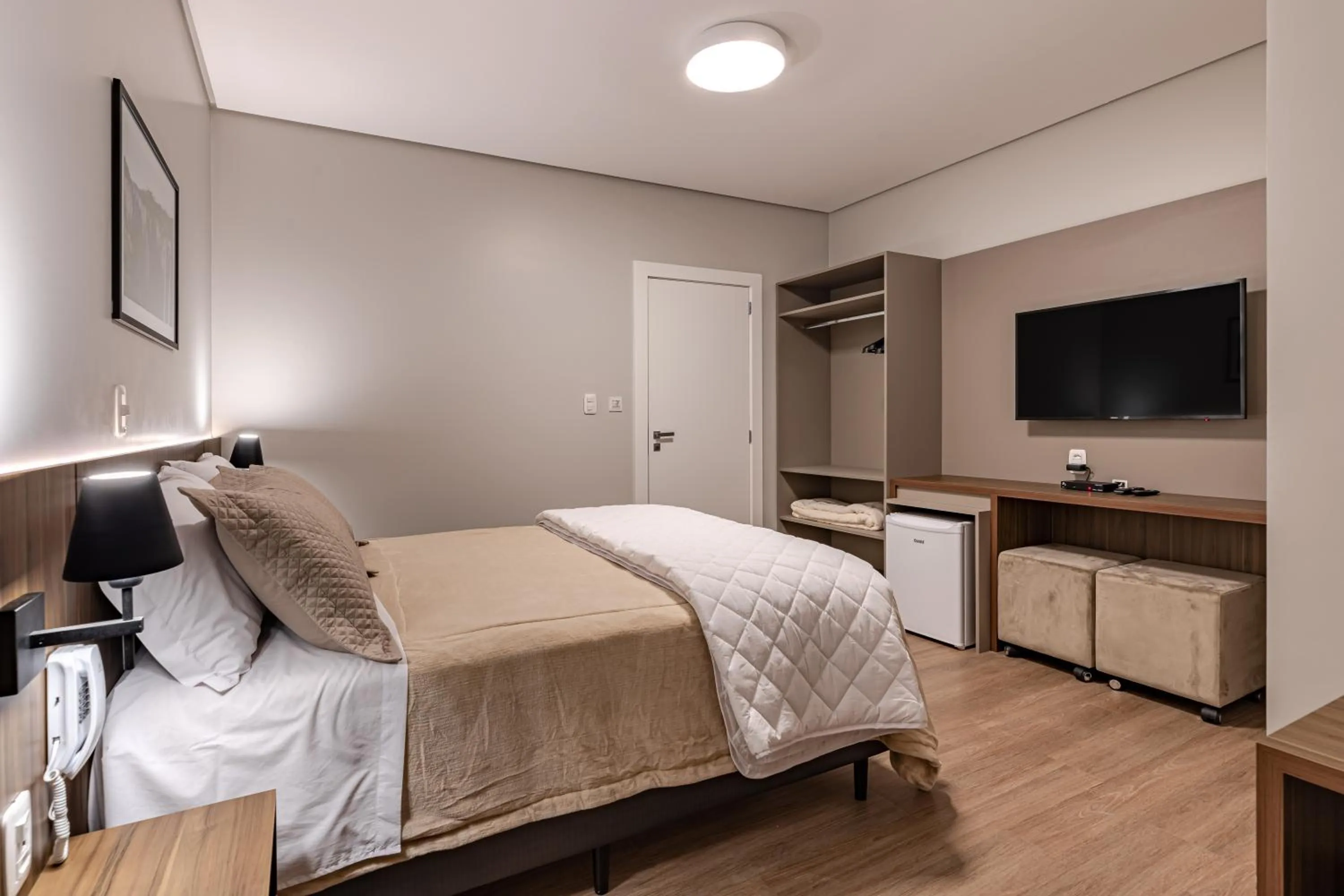 Bed in Pousada Serra Verde