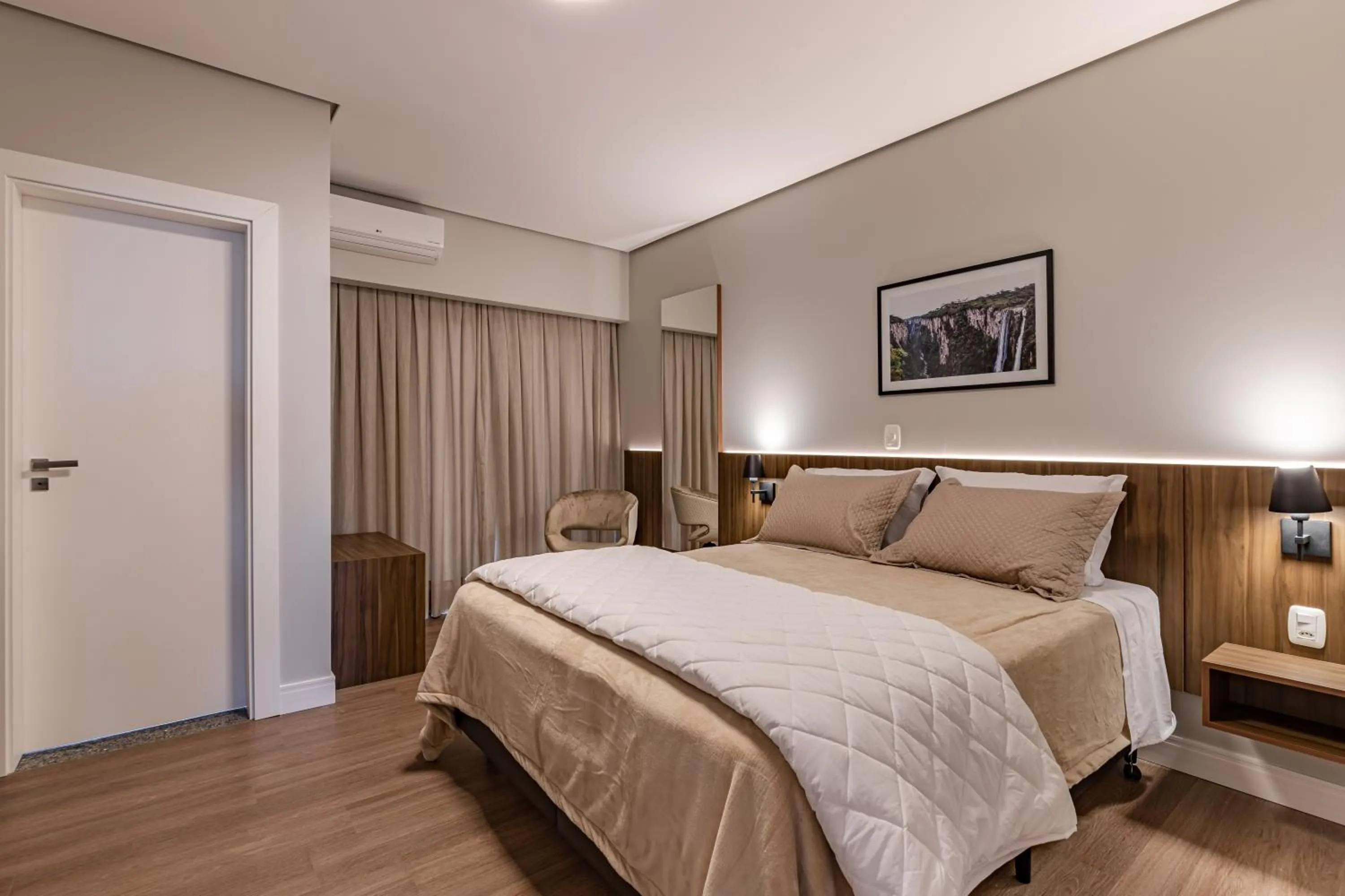 Bed in Pousada Serra Verde