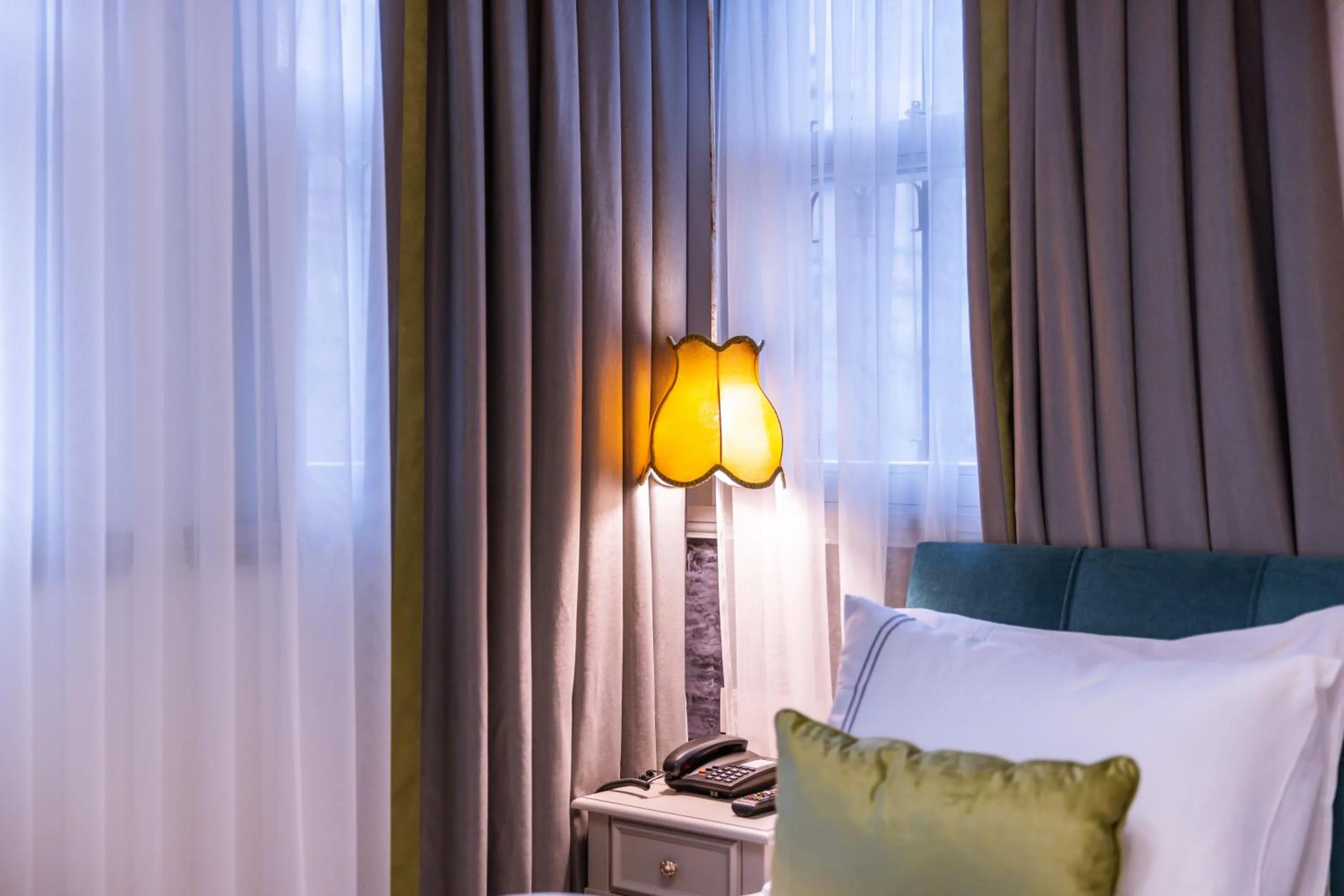 Decorative detail, Bed in 9 Doors Hotel