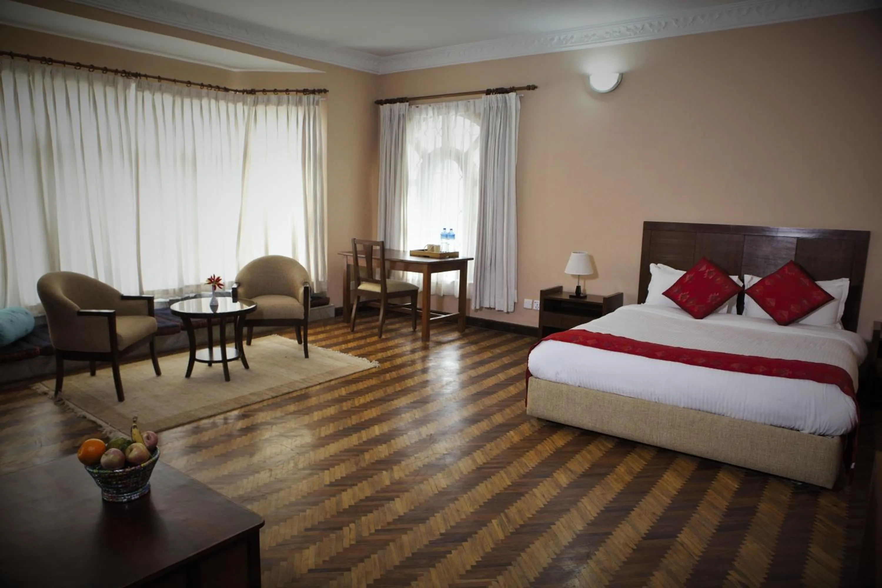 Bed in ROKPA Guest House