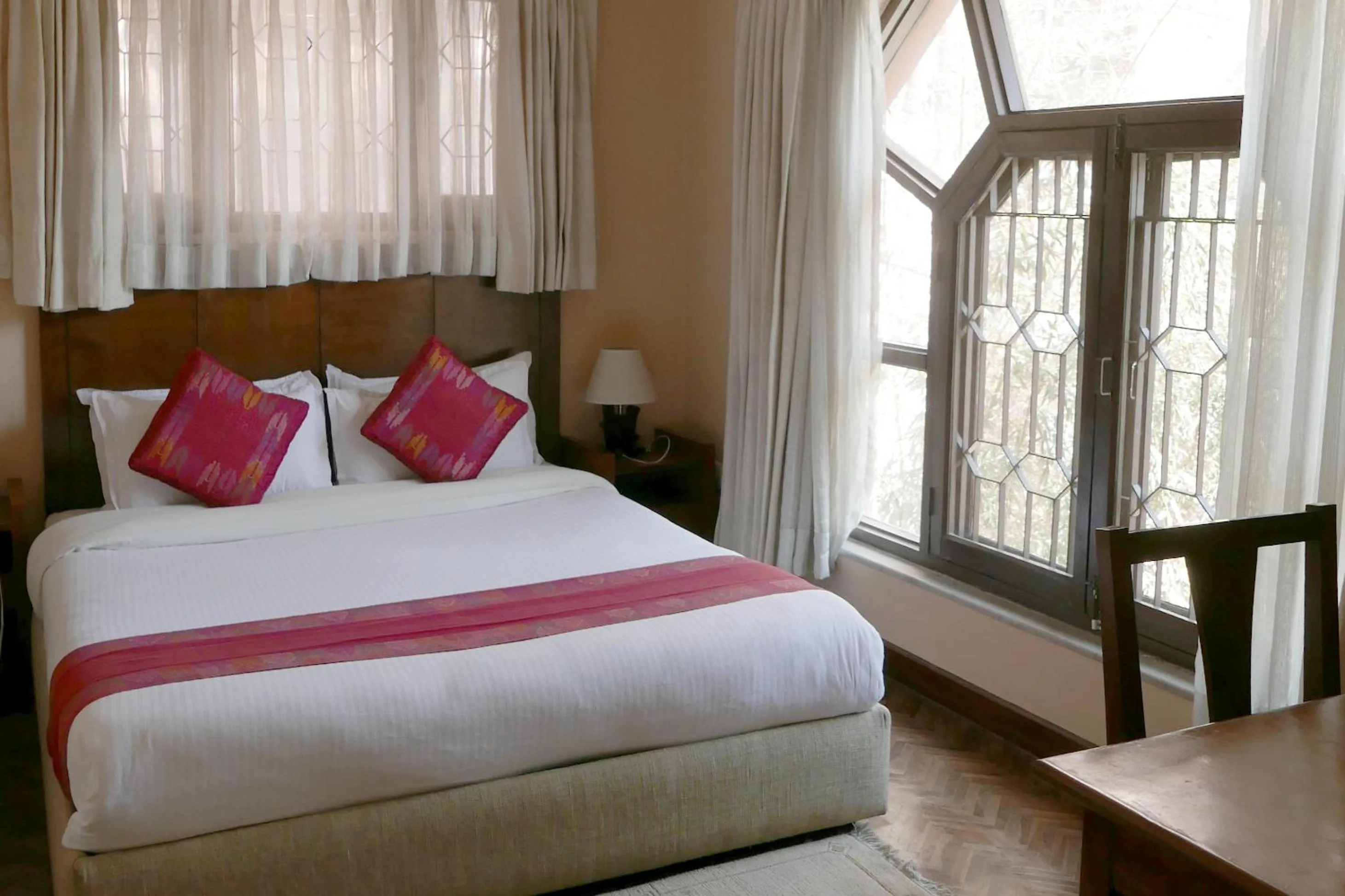 Bed in ROKPA Guest House