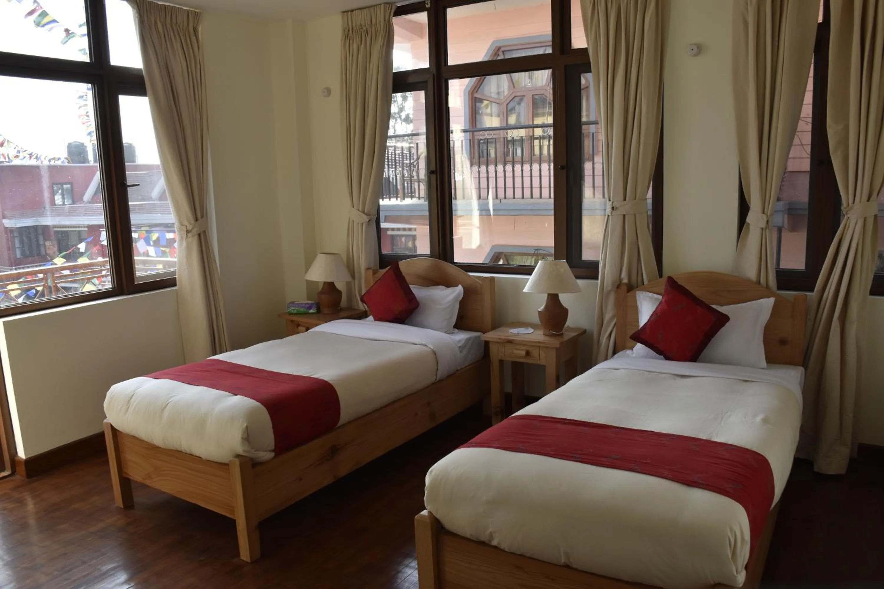 Bed in ROKPA Guest House