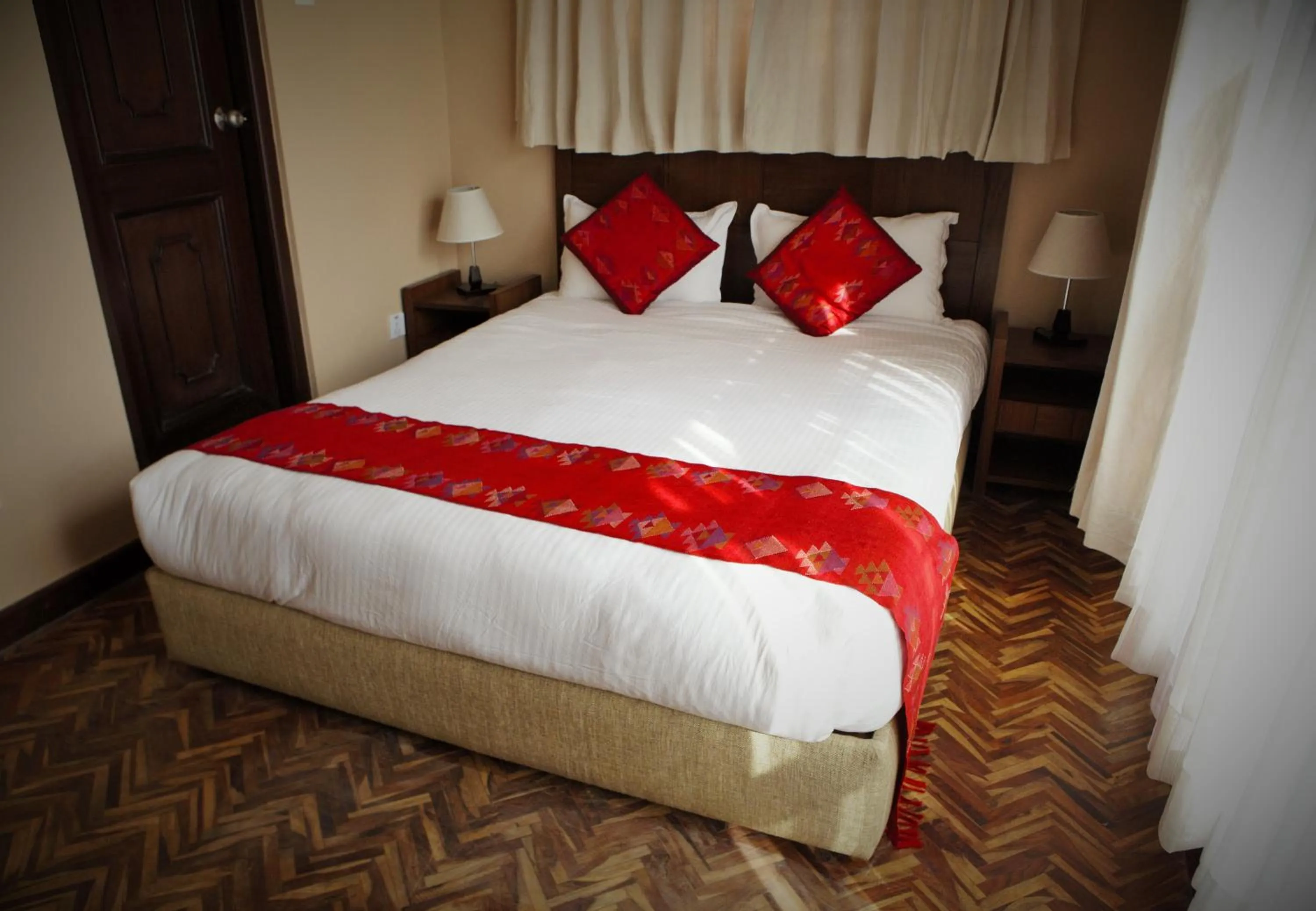 Photo of the whole room, Bed in ROKPA Guest House