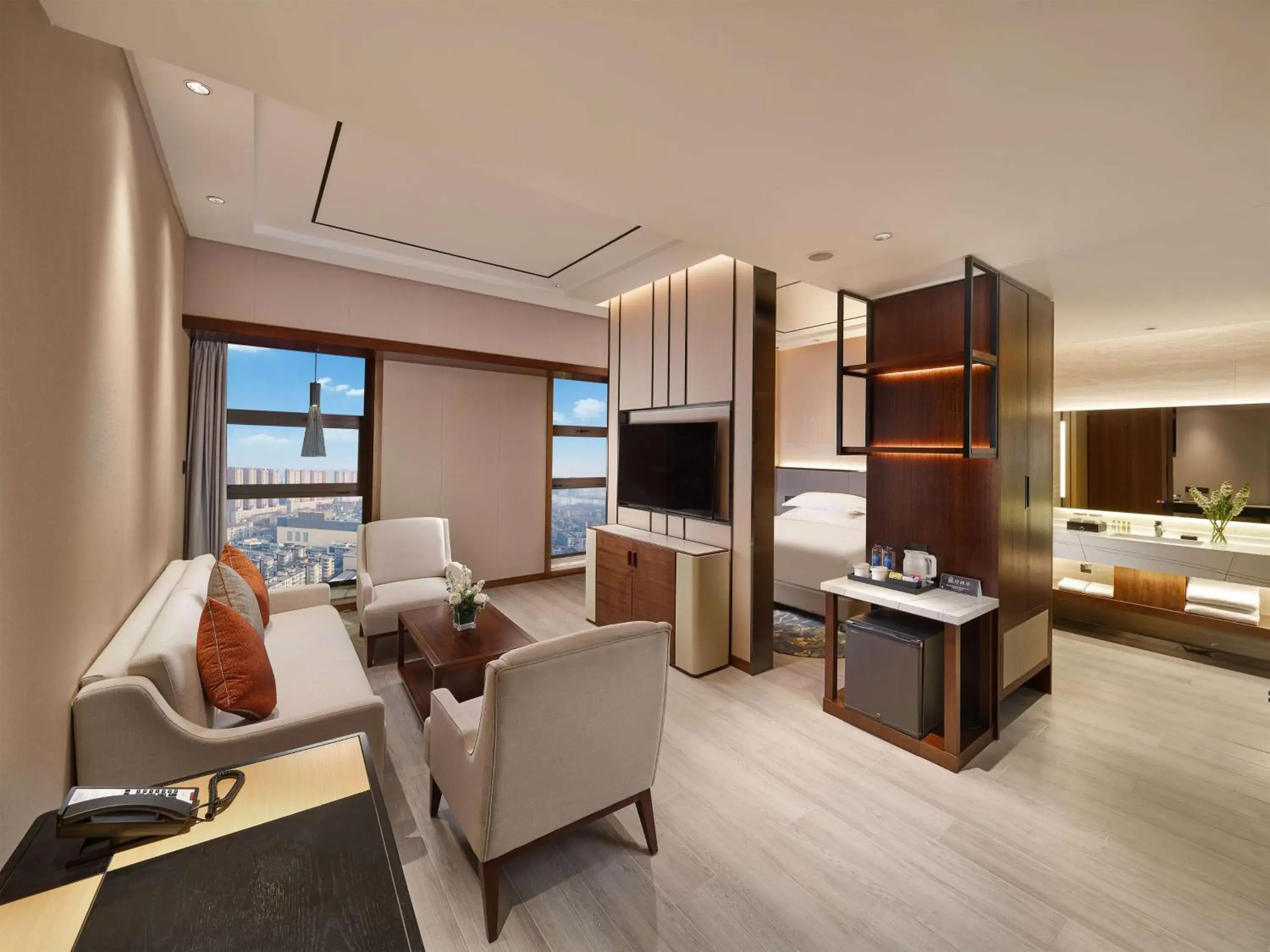 Bed in Hilton Garden Inn Anshan Bed in Hilton Garden Inn Anshan