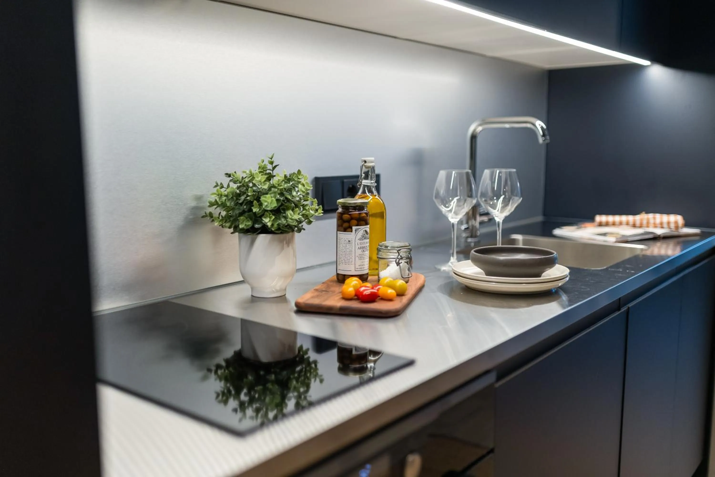 kitchen in Unity Tampere - A Studio Hotel