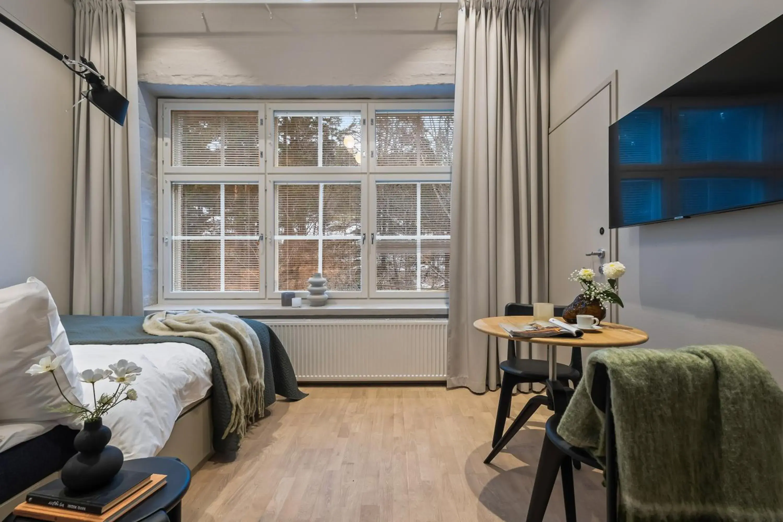 Living room, Bed in Unity Tampere - A Studio Hotel Living room, Bed in Unity Tampere - A Studio Hotel