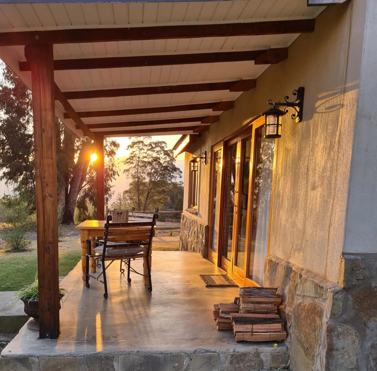 Patio in Berghouse and Cottages