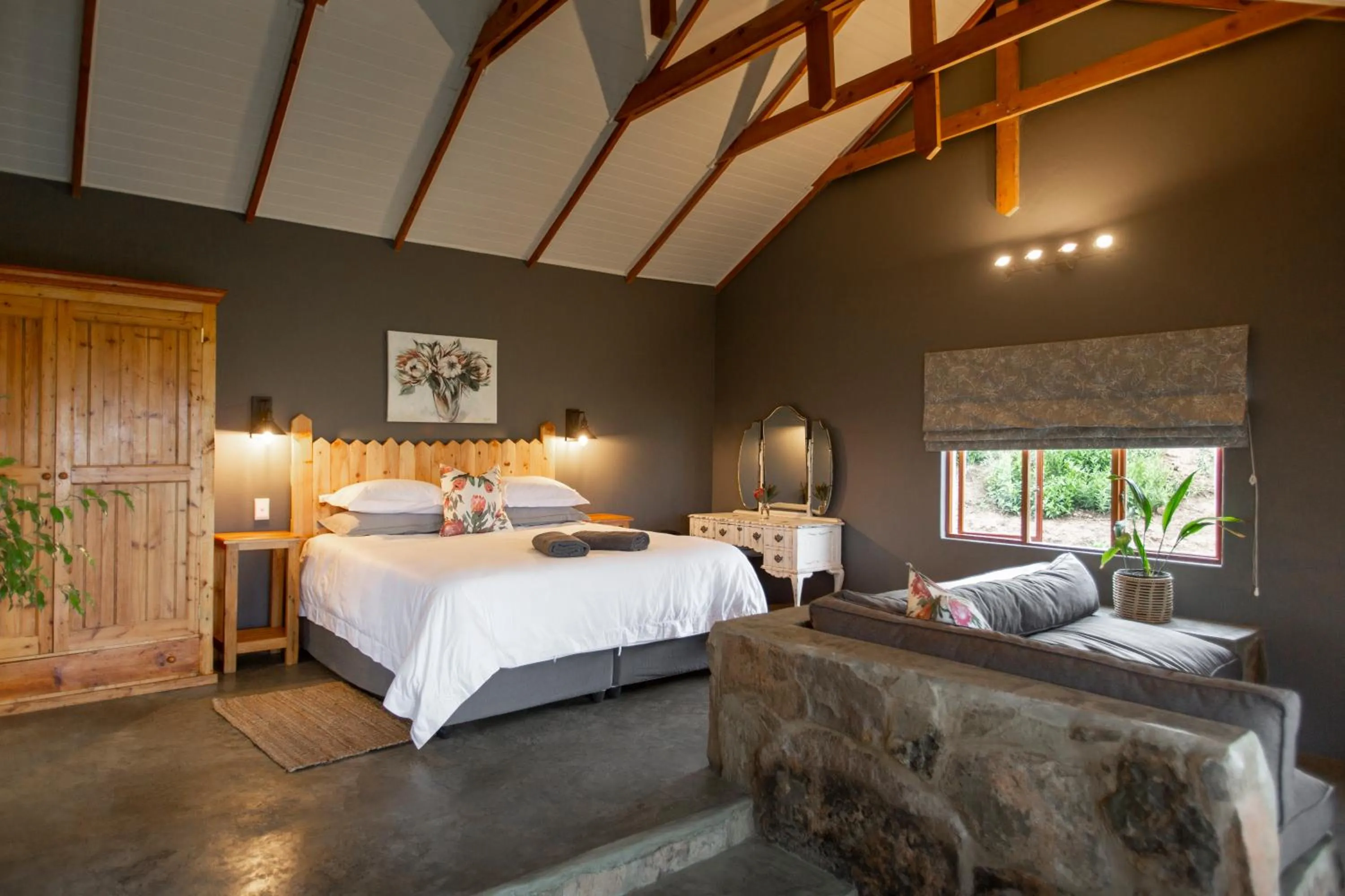 Bedroom, Bed in Berghouse and Cottages