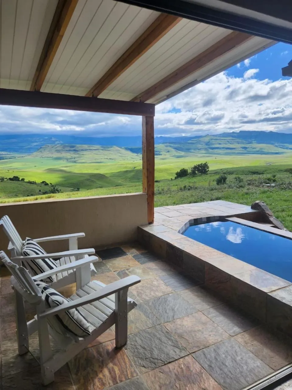 Patio in Berghouse and Cottages
