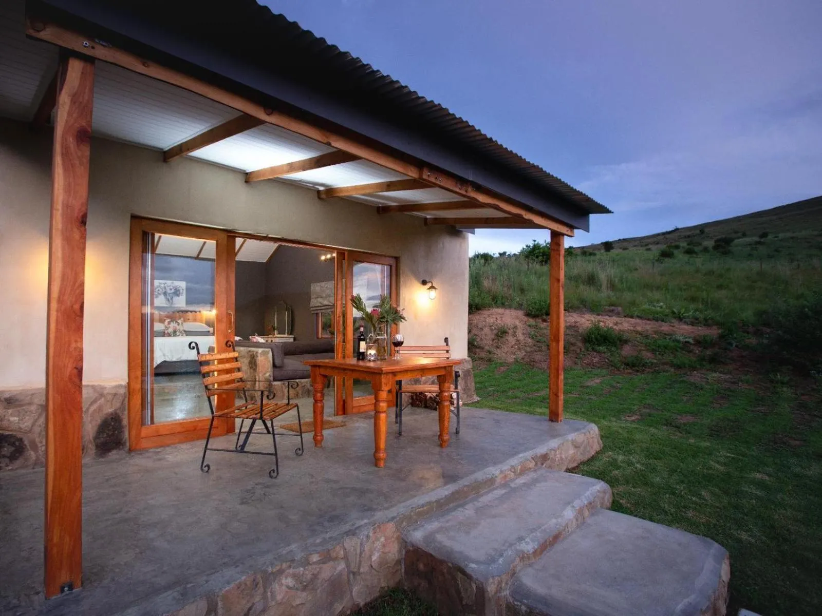 Patio in Berghouse and Cottages