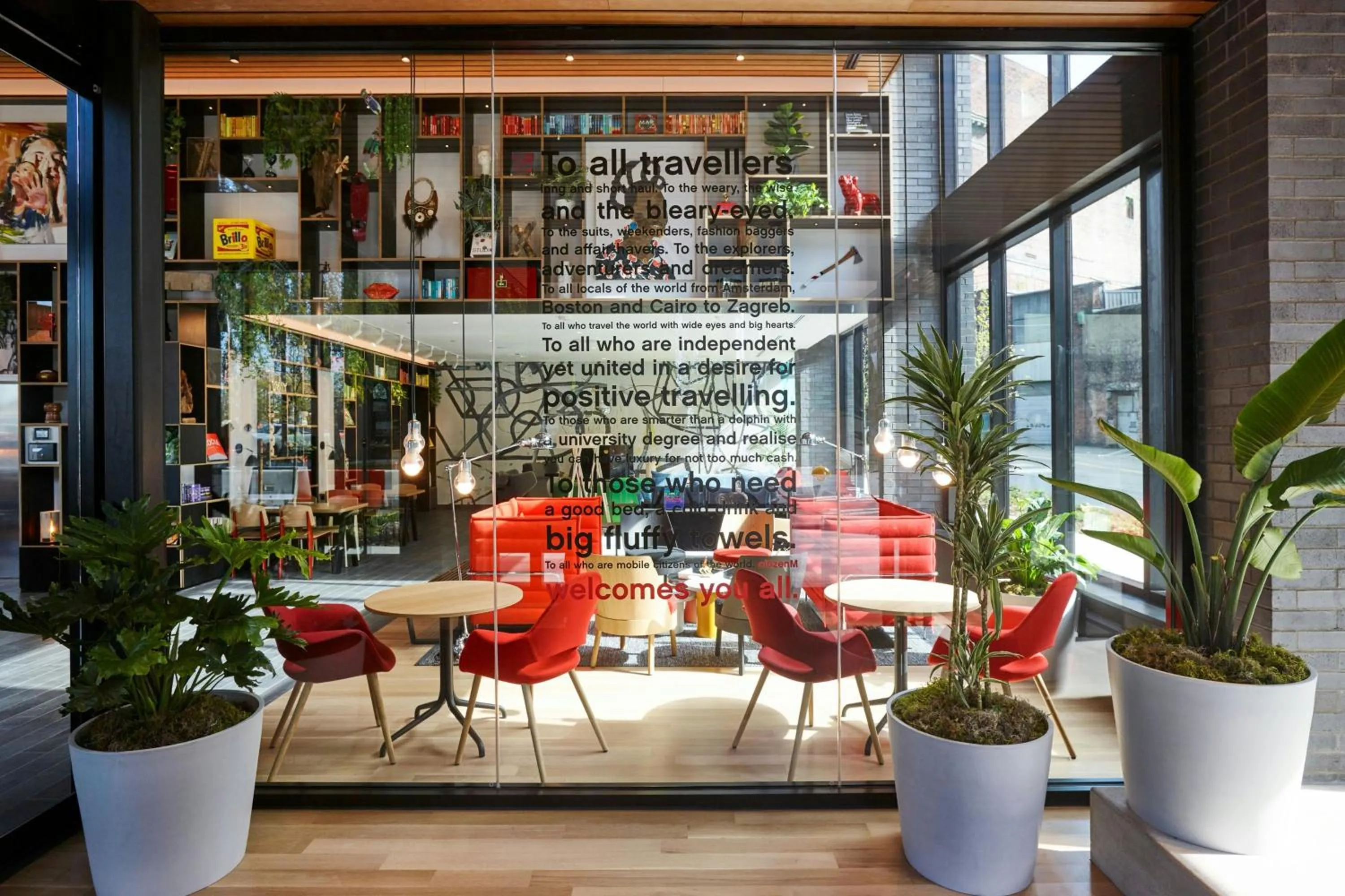 Lobby or reception in citizenM Seattle Pioneer Square